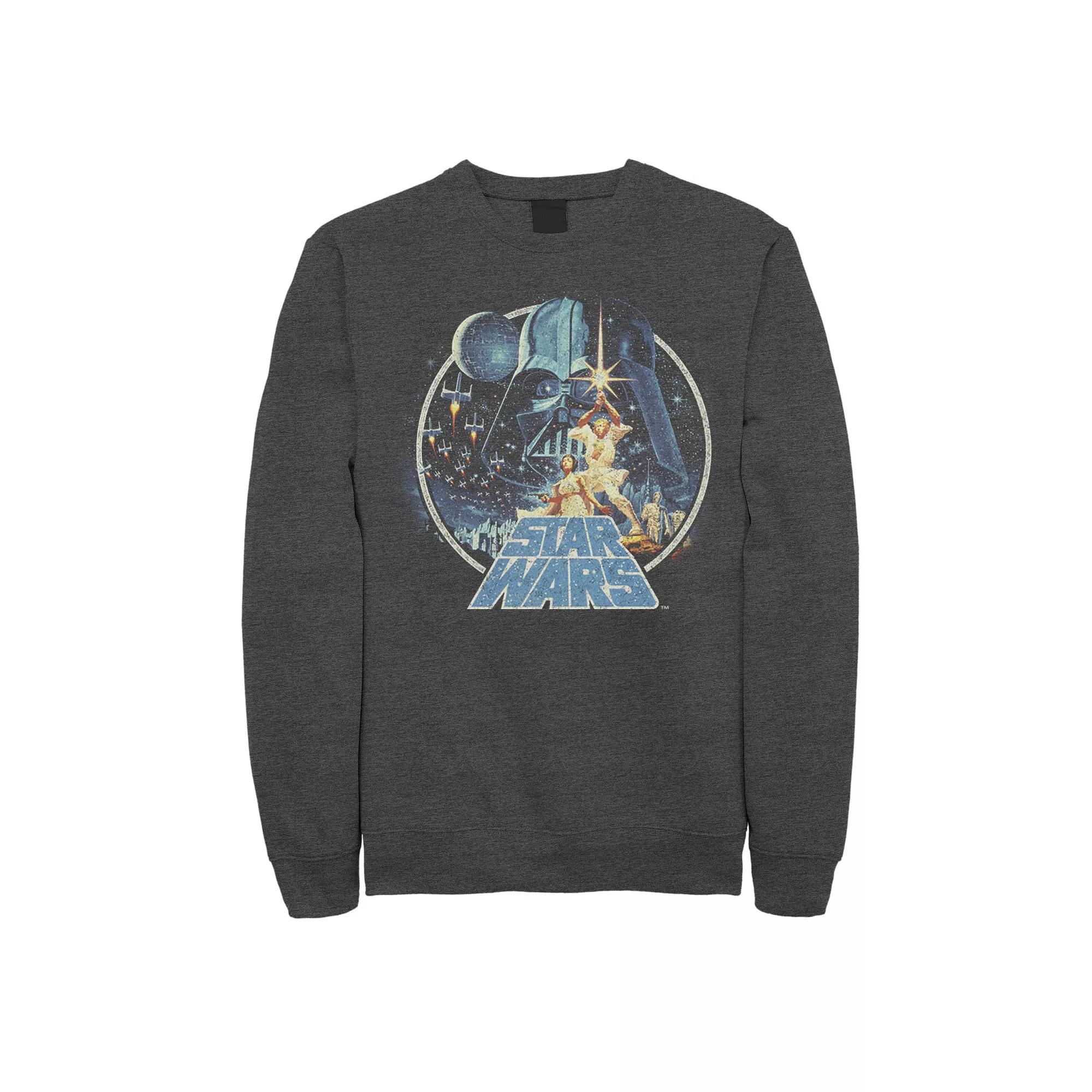 Men's Star Wars Group Retro Poster Graphic Sweatshirt,  Product Image
