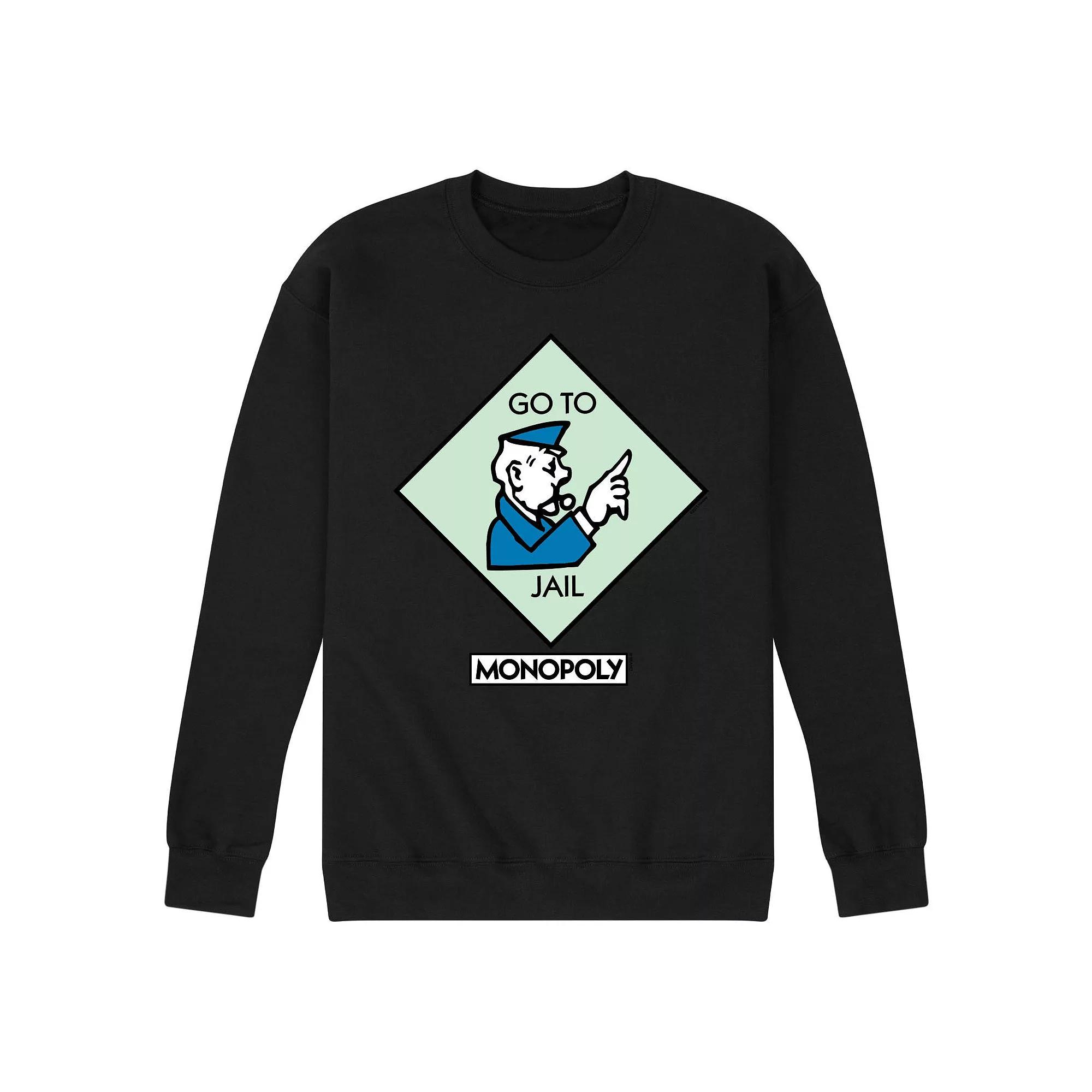 Men's Monopoly Go To Jail Square Fleece Sweatshirt,  Product Image