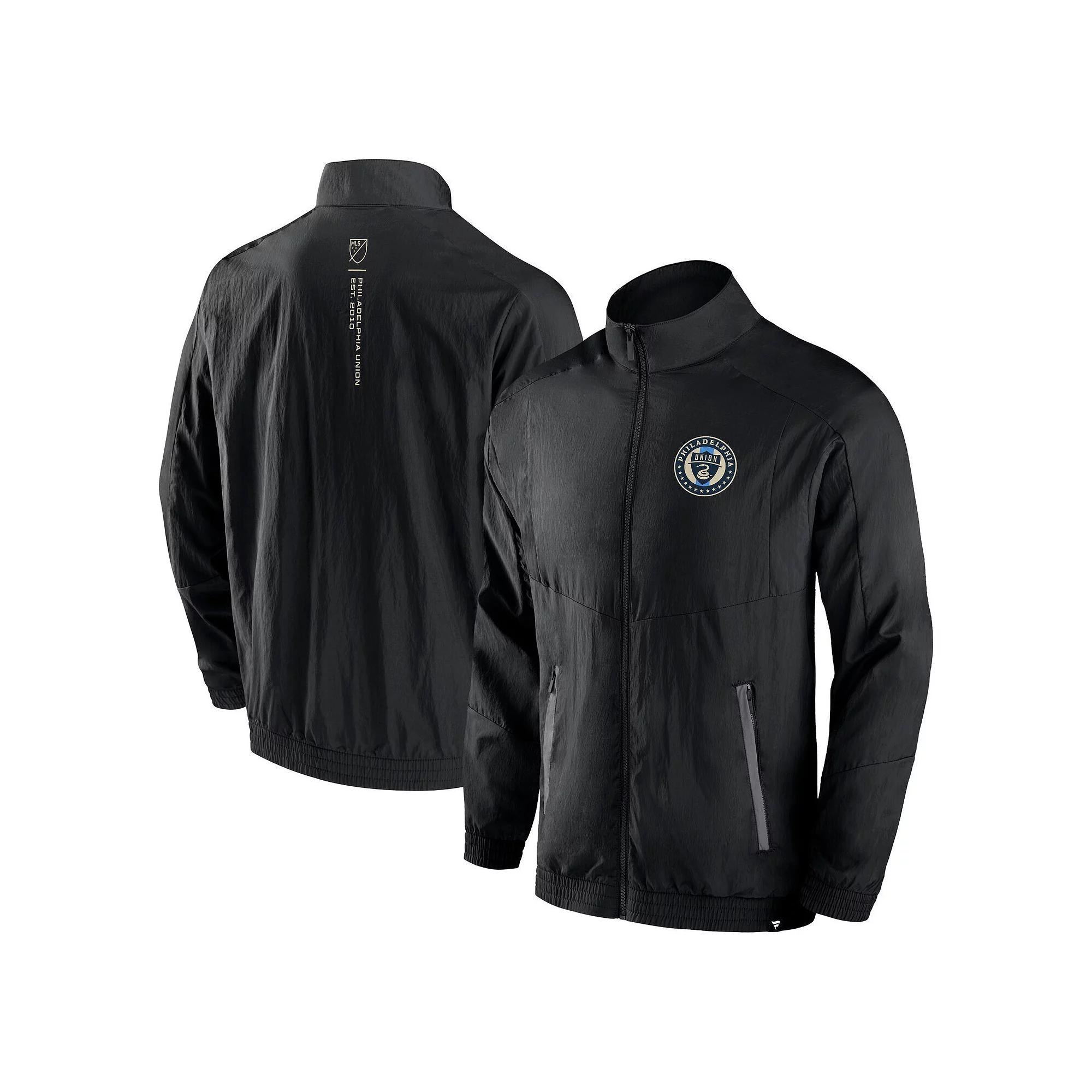 Men's Fanatics Black Philadelphia Union Header Raglan Full-Zip Jacket,  Product Image