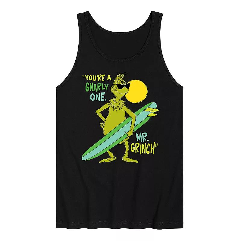 Men's Dr. Seuss The Grinch You're A Gnarly One Graphic Tank Top,  Product Image