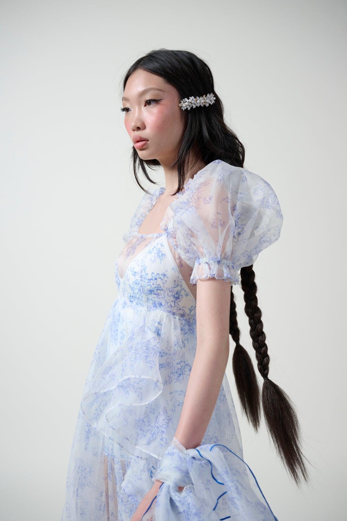 The Bed & Breakfast Sheer Delight Ruffle Gown Product Image