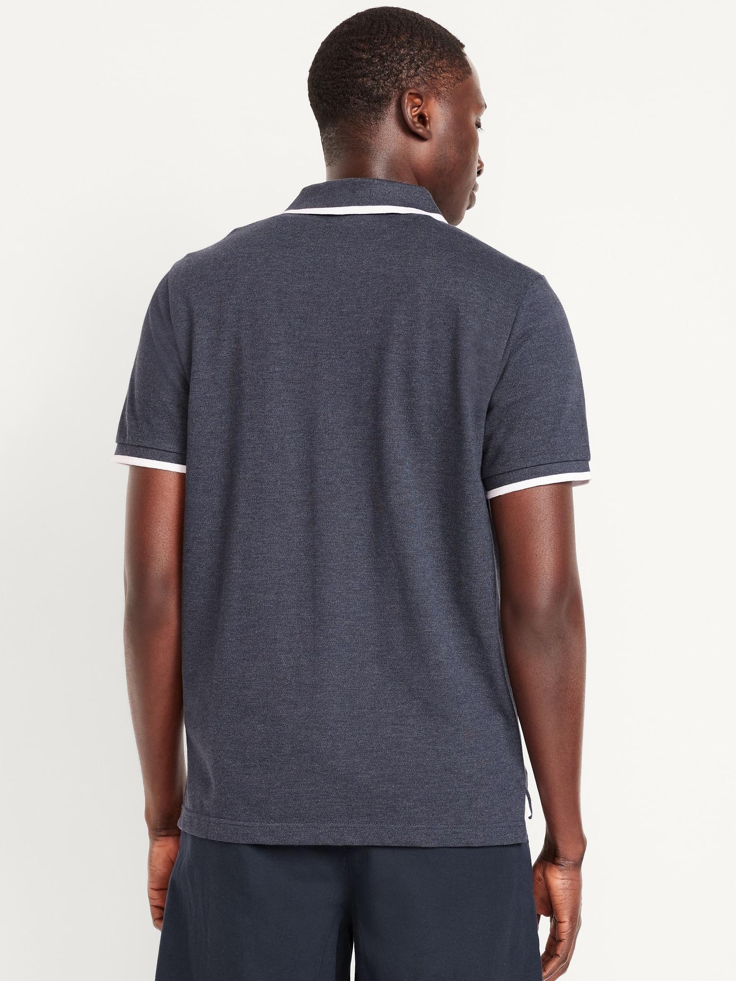 Mens Basic Custom Slim-Fit Mesh Polo Shirt Product Image