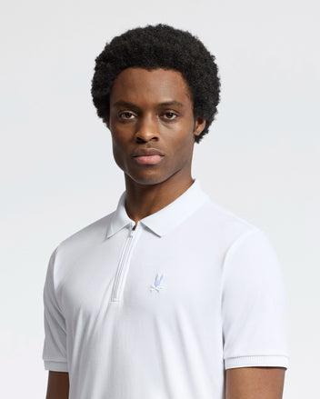 MENS TREVOR PERFORMANCE PIQUE ZIP UP POLO - B6K557F200 Male Product Image