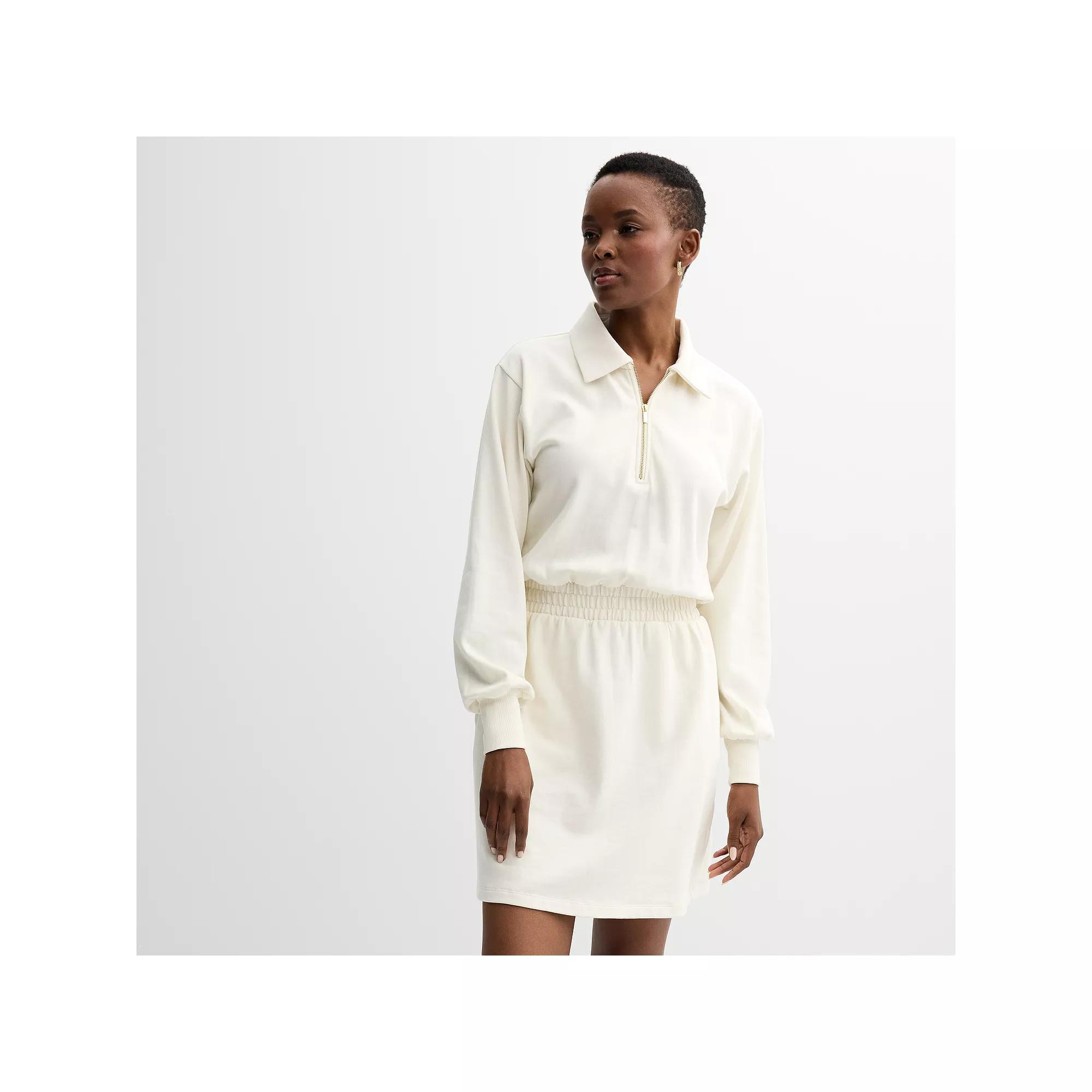 Womens Grey State Collared Knit Dress Product Image