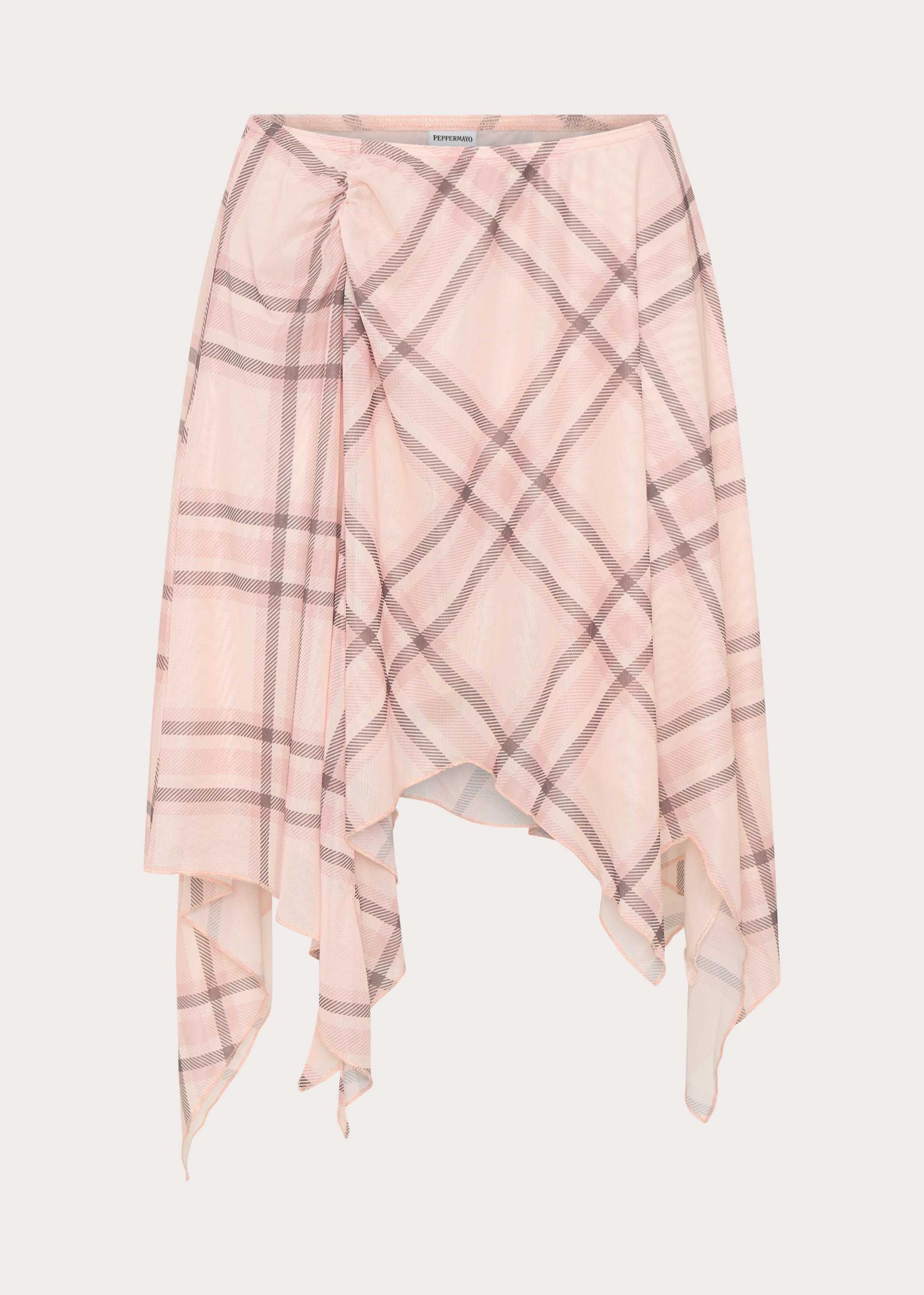 Fit Check Midi Skirt - Pink Check Product Image
