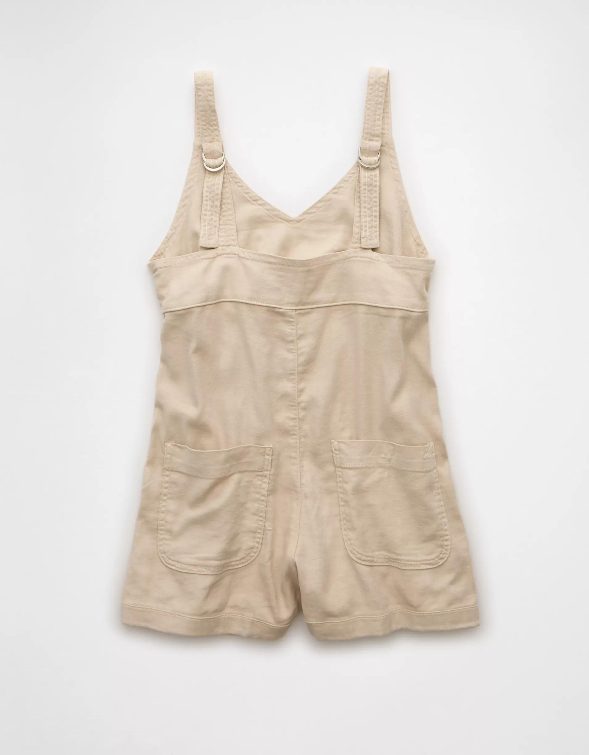 AE Linen-Blend Baggy Short Overall Product Image