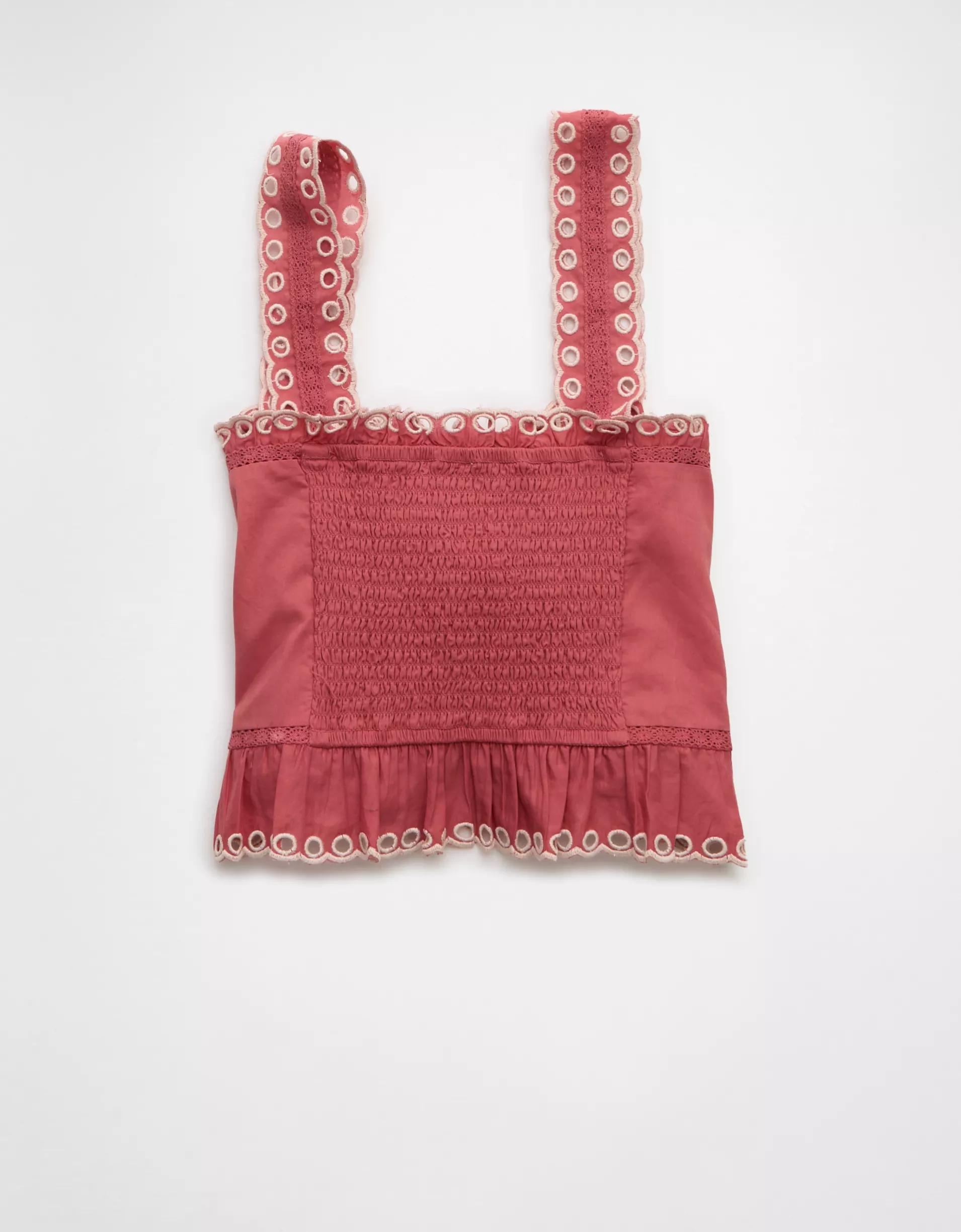 AE Eyelet Crop Top Product Image