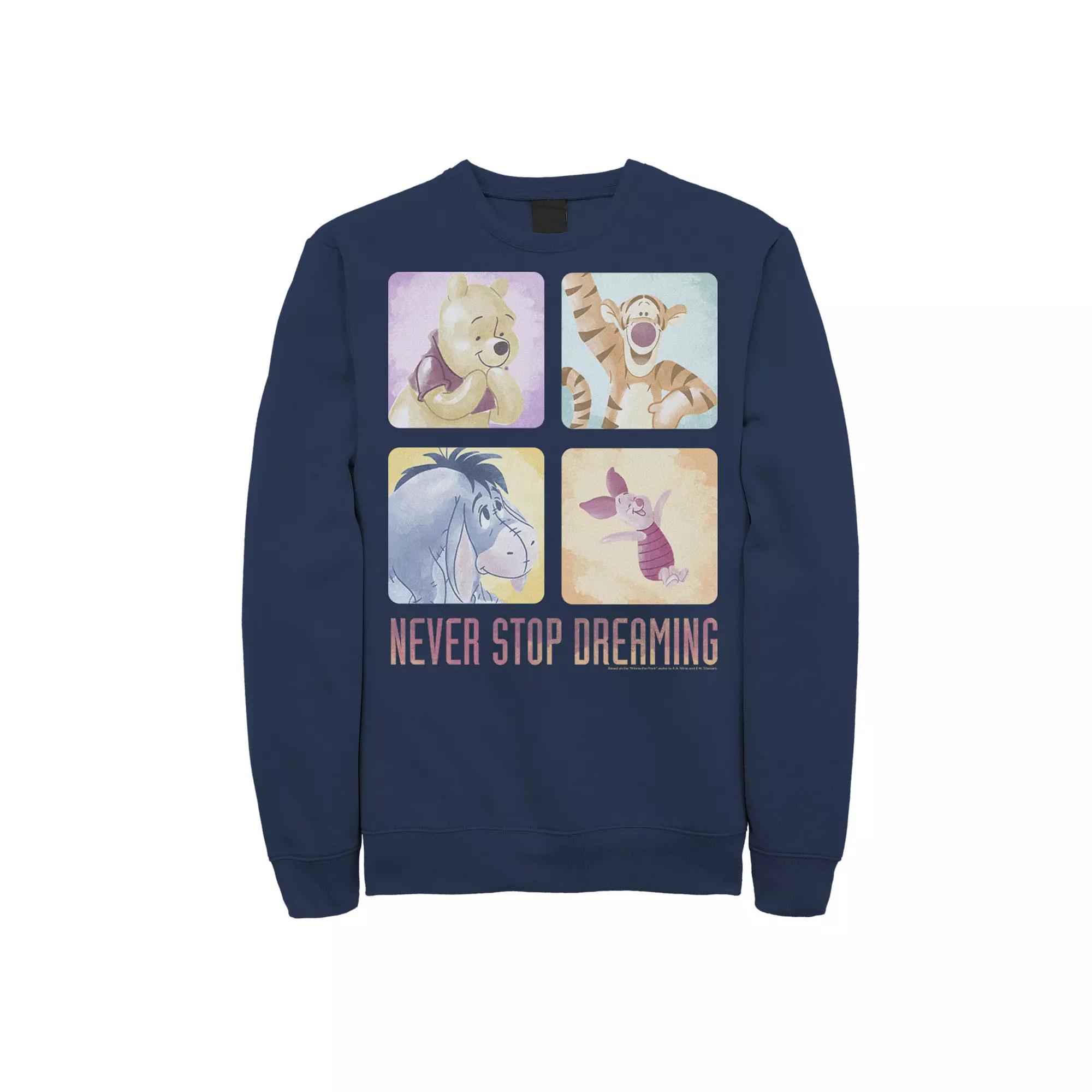 Disney's Winnie The Pooh Friends Never Stop Dreaming Men's Sweatshirt,  Product Image