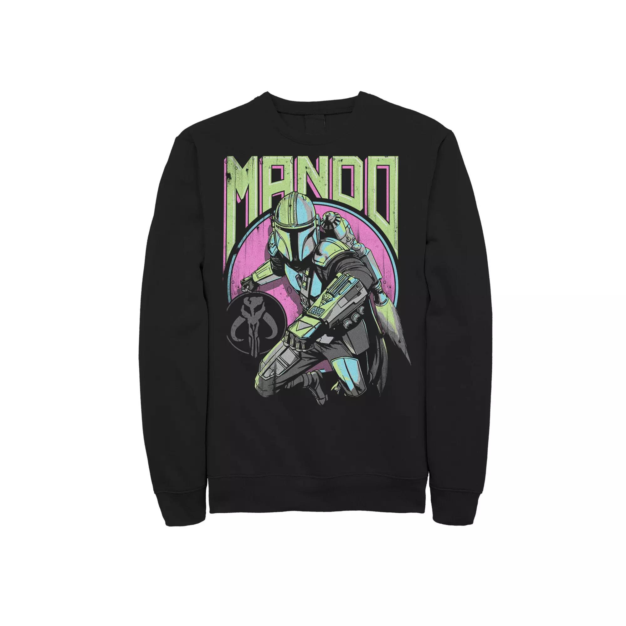 Men's Star Wars: The Mandalorian Mando New Wave and Icon Sweatshirt,  Product Image