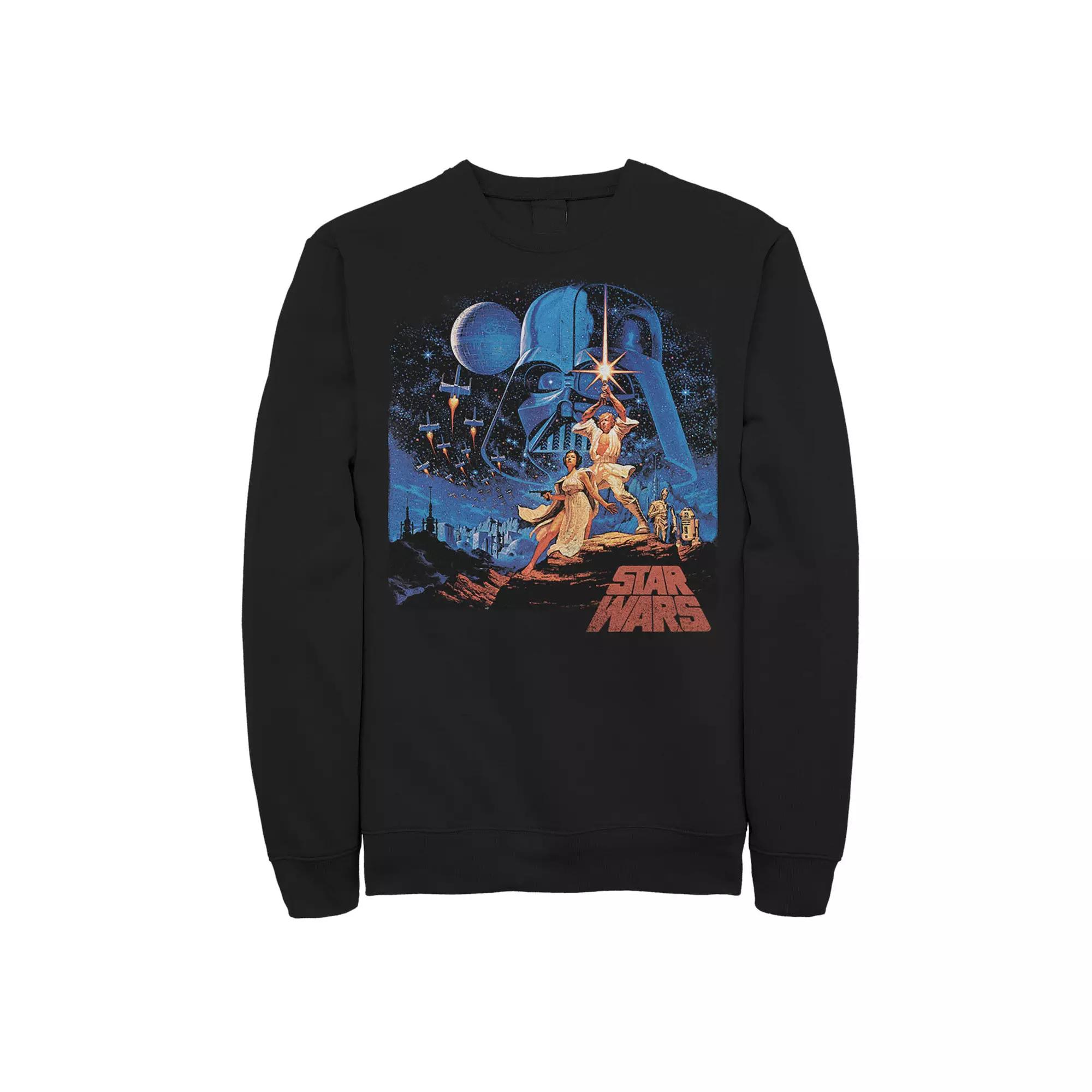 Disney's Star Wars Men's Luke And Leia Action Poster Fleece,  Product Image