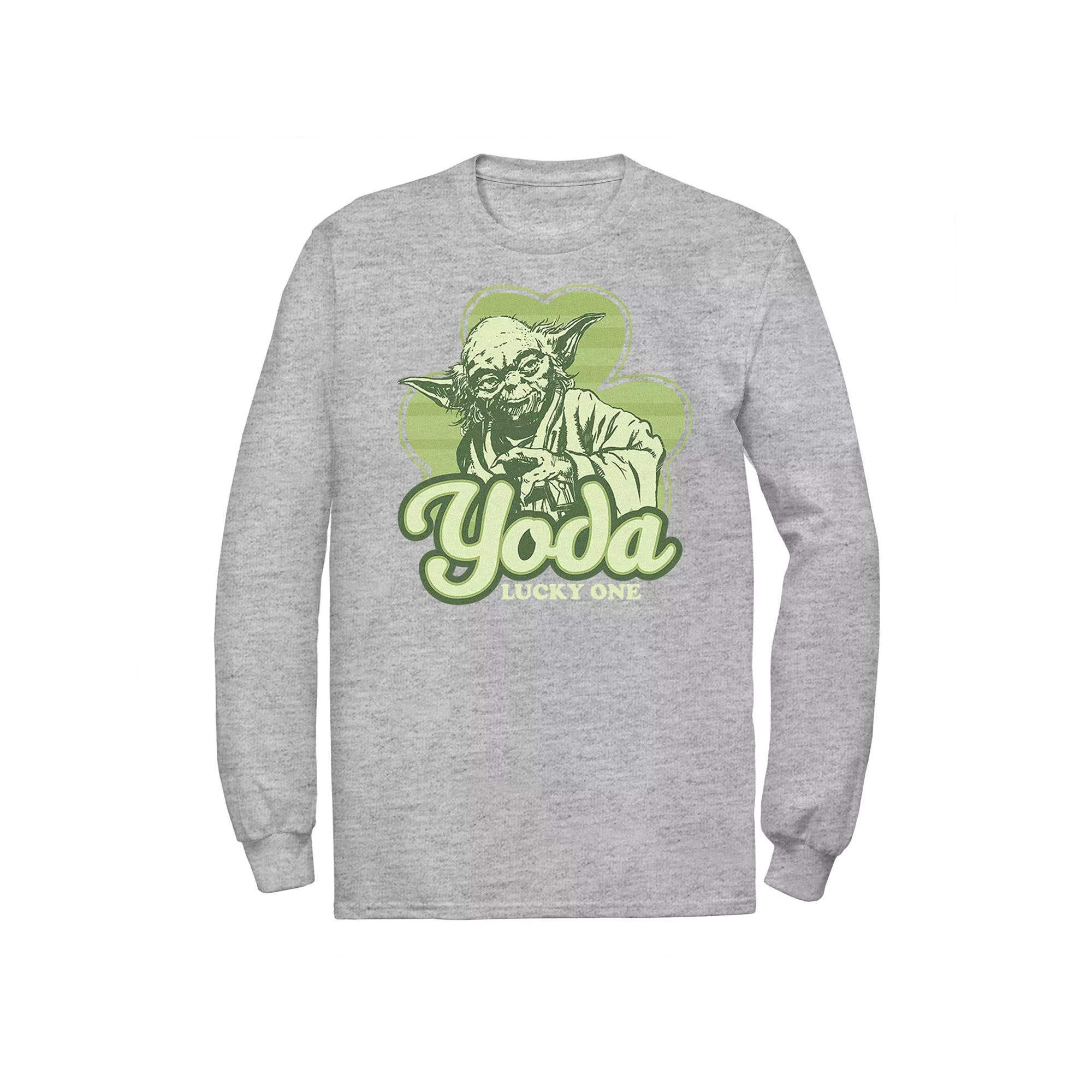 Men's Star Wars Yoda Lucky One Clover St Patrick's Day Tee,  Product Image