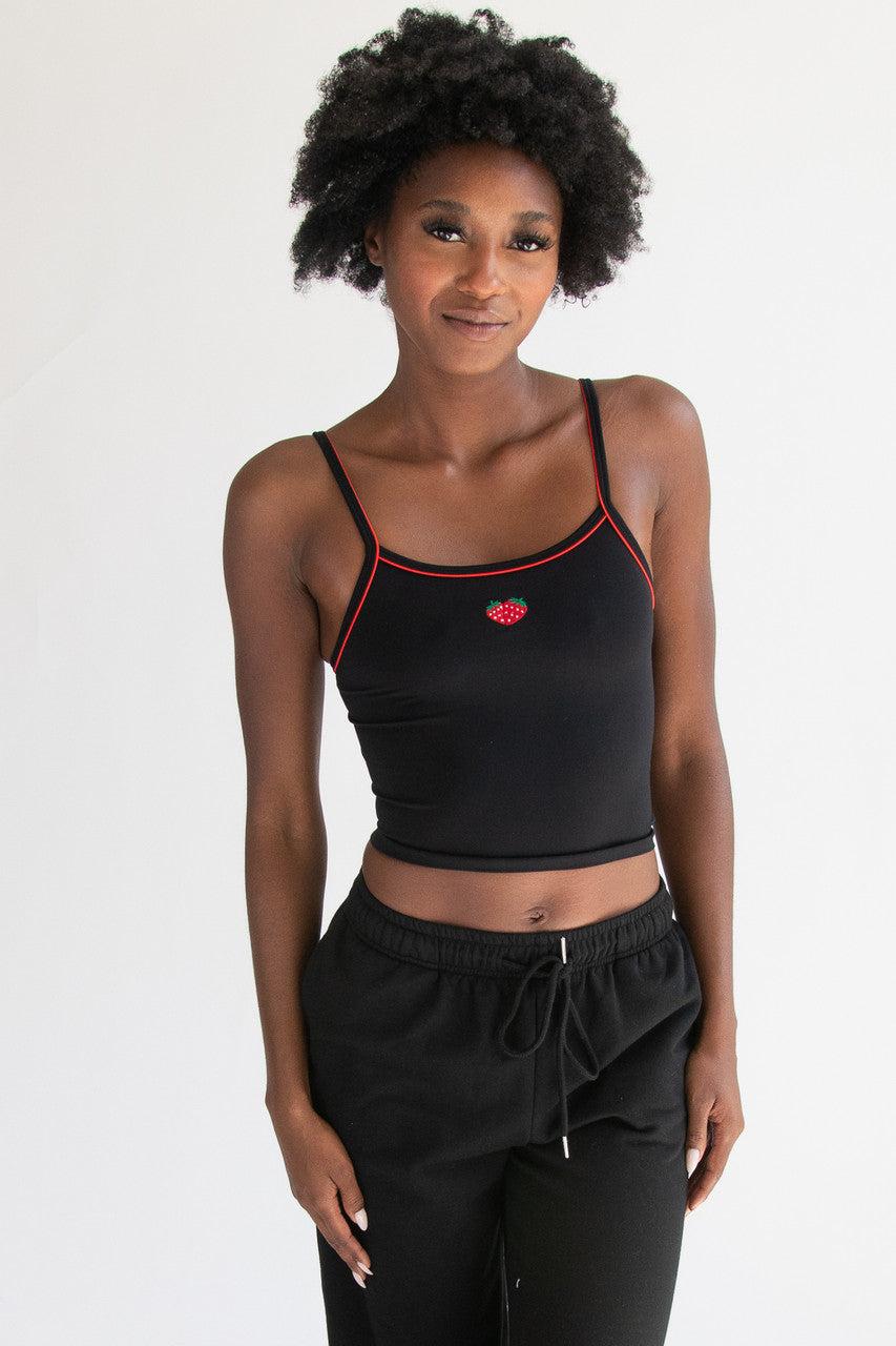 Embroidered Fruit Seamless Tank Top Product Image