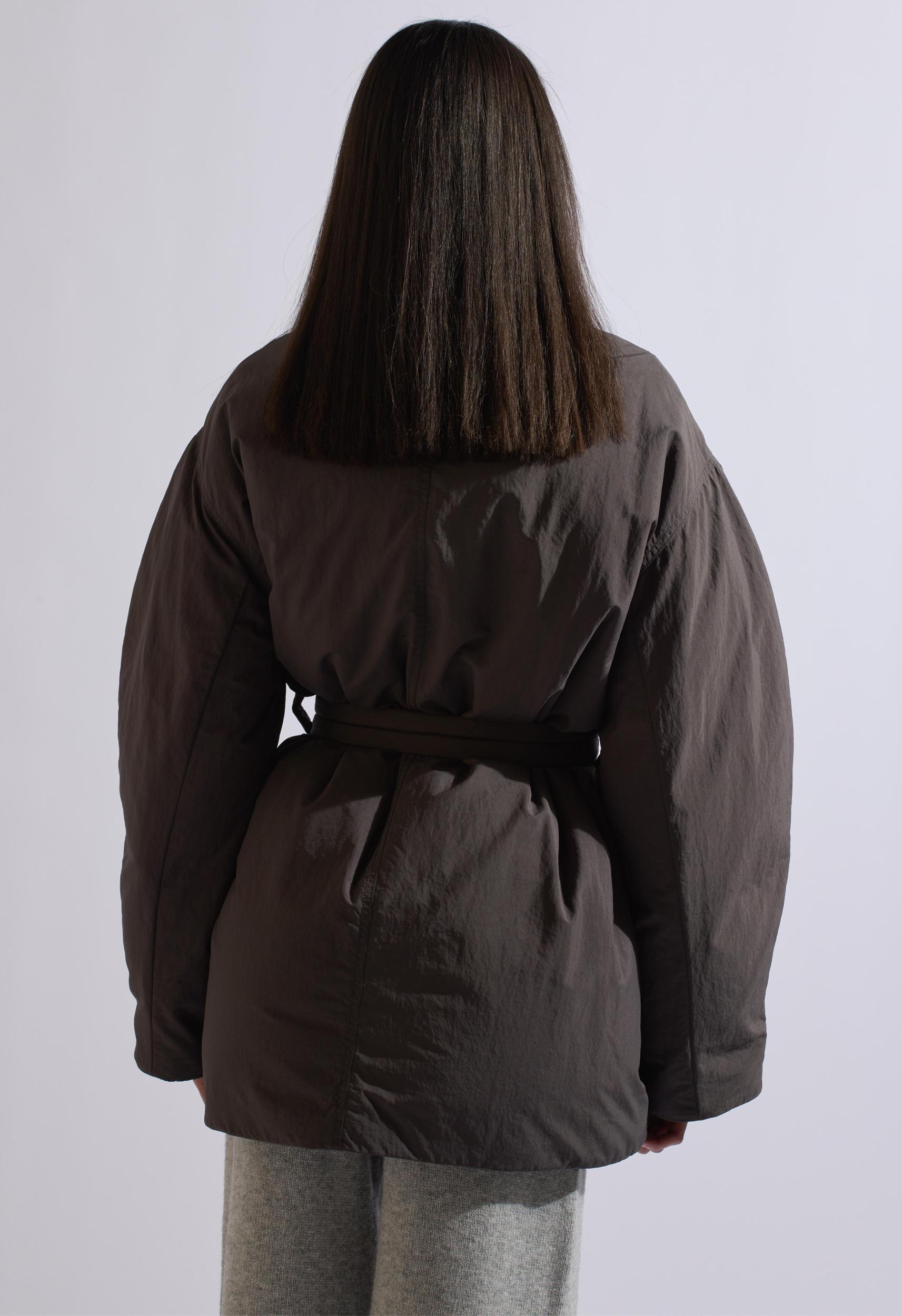 Puffer Down Wrap Jacket Grey Product Image