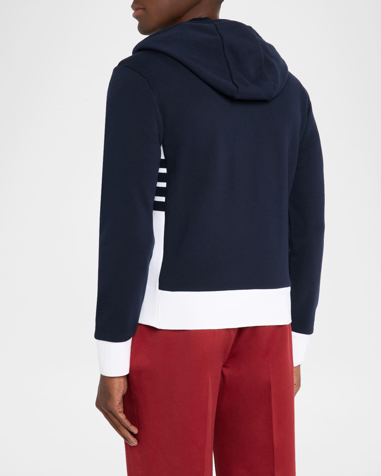 Men's Cotton 4-Bar Stripe Full-Zip Hoodie Product Image