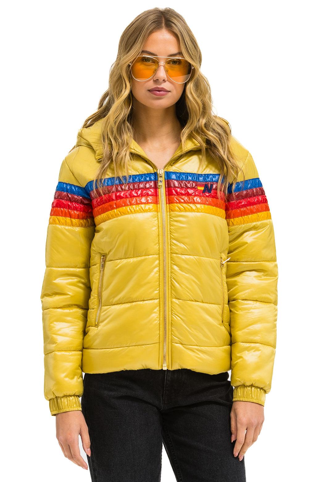 5 STRIPE TREKKER JACKET - GLOSSY KHAKI Female Product Image