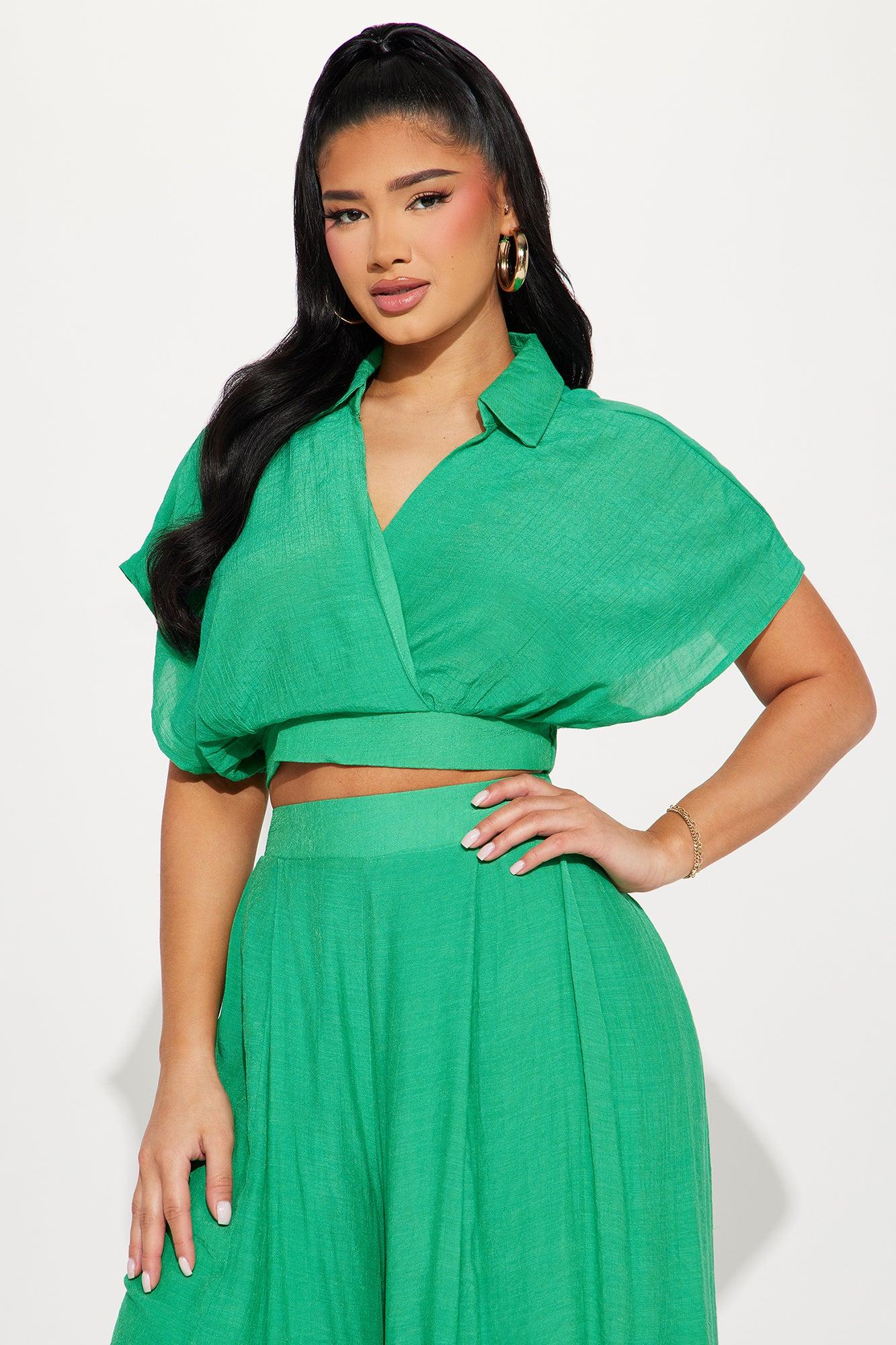 Mea Gauze Pant Set - Green Product Image