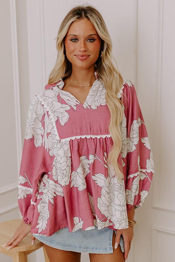 Always In Style Floral Top in Blush Product Image