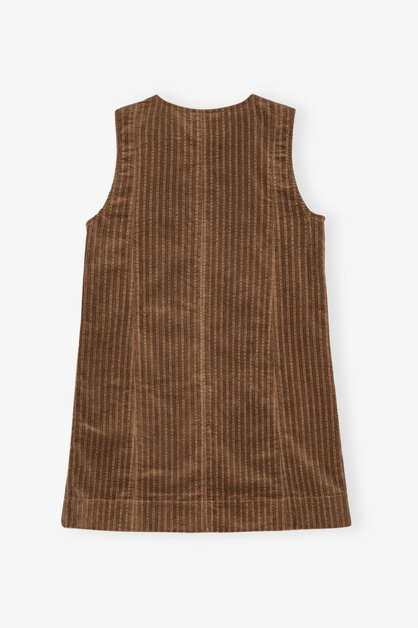 Brown Corduroy Mini Dress Product Image