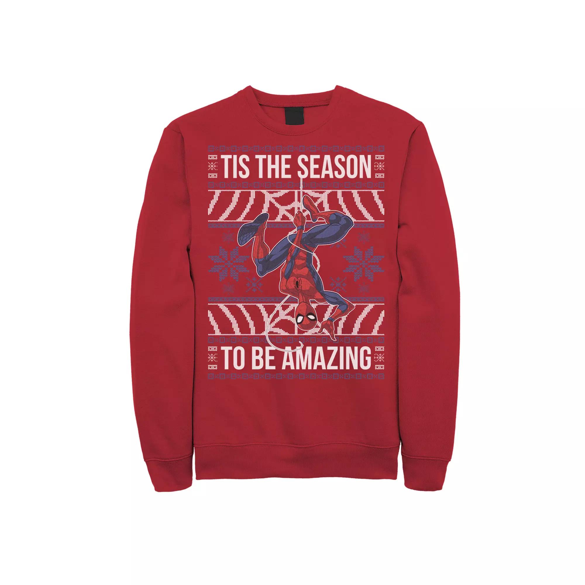 Men's Marvel Amazing Spider-Man Christmas Fleece,  Product Image