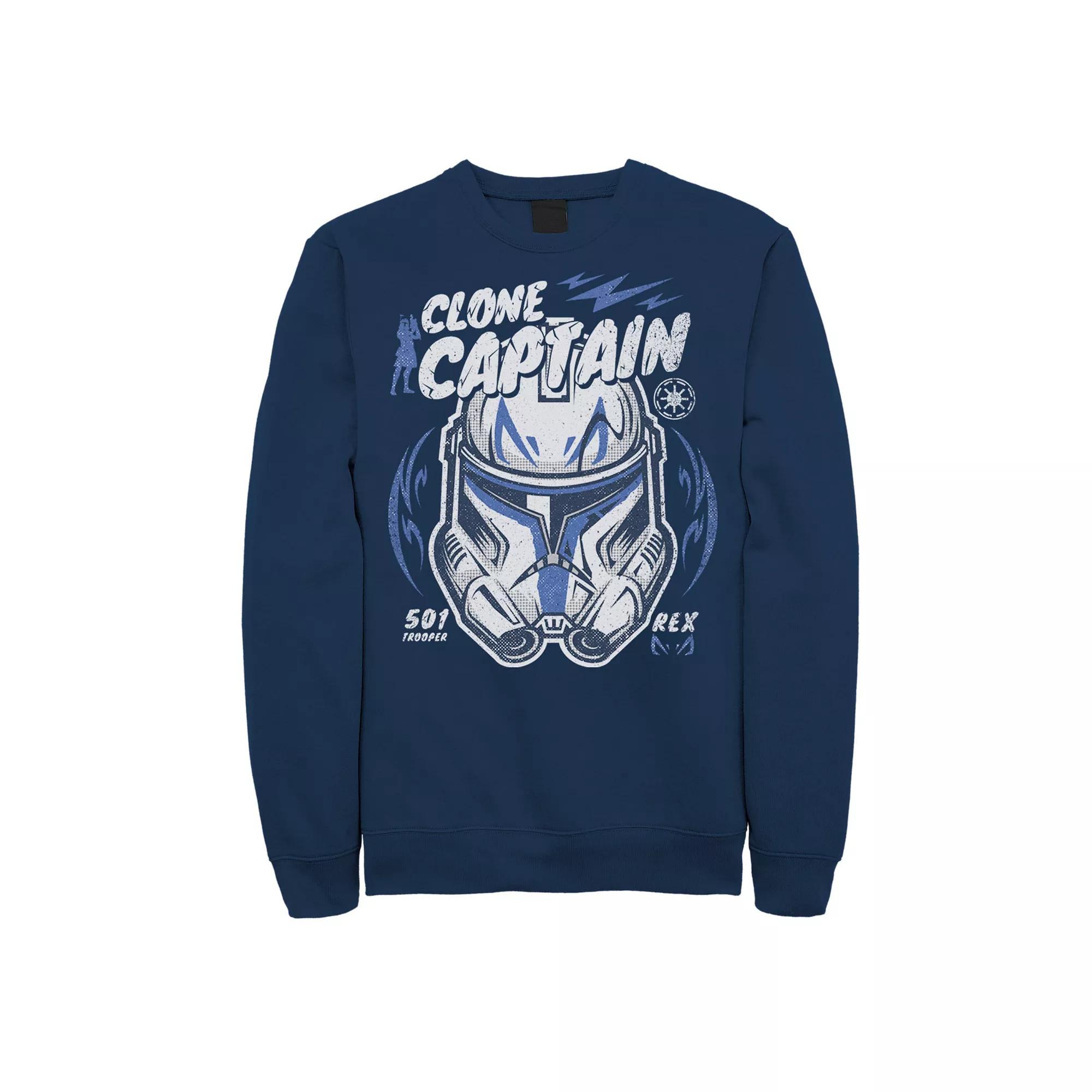 Men's Star Wars Clone Captain Head Shot Portrait Sweatshirt,  Product Image