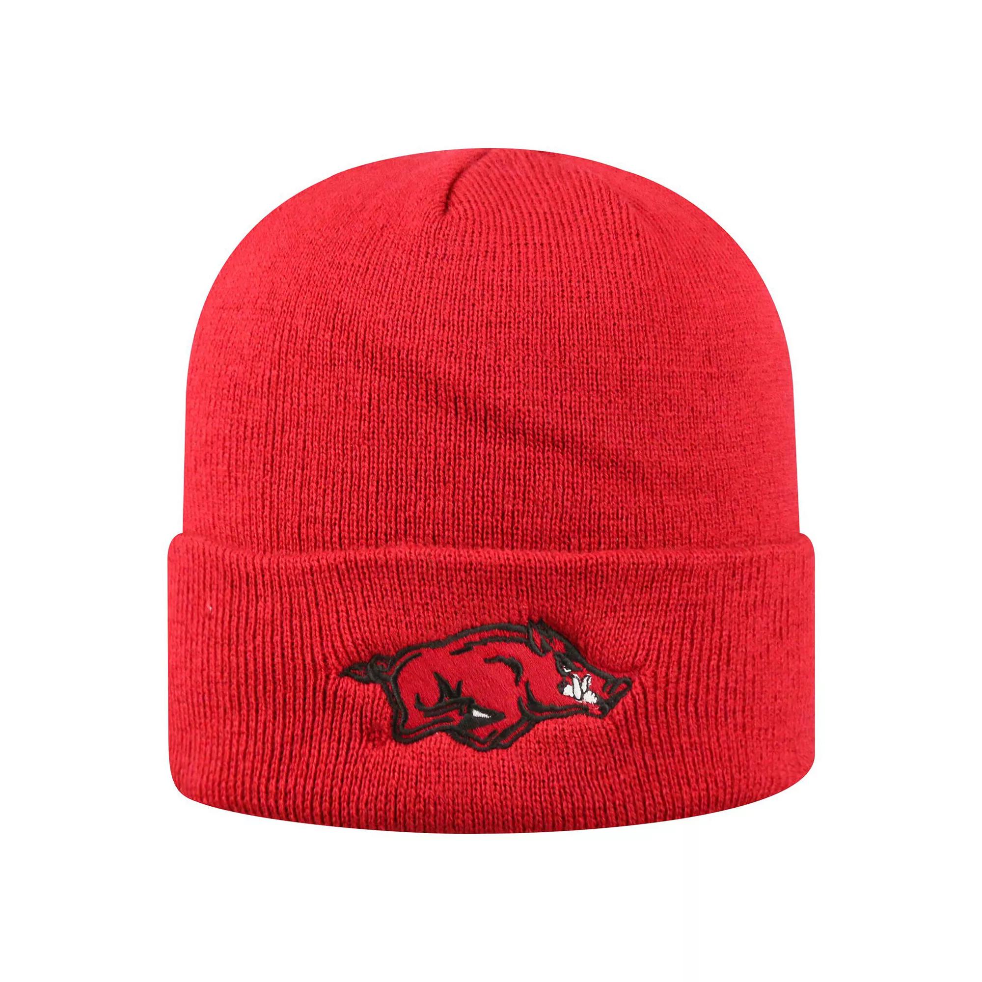 Mens Top of the World Cardinal Arkansas Razorbacks Logo Cuffed Knit Hat Product Image