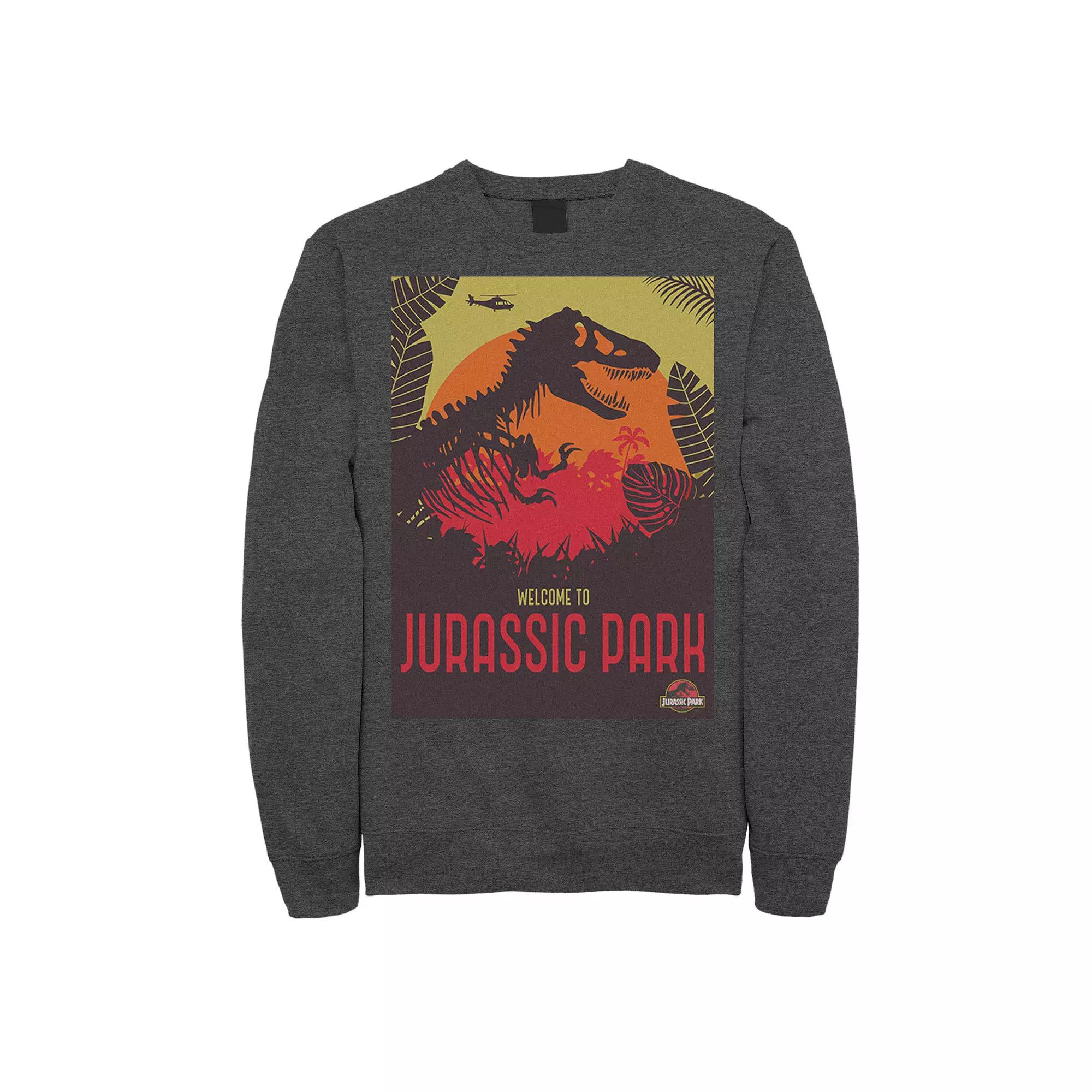 Men's Jurassic Park Welcome T-Rex Sunset Sweatshirt,  Product Image