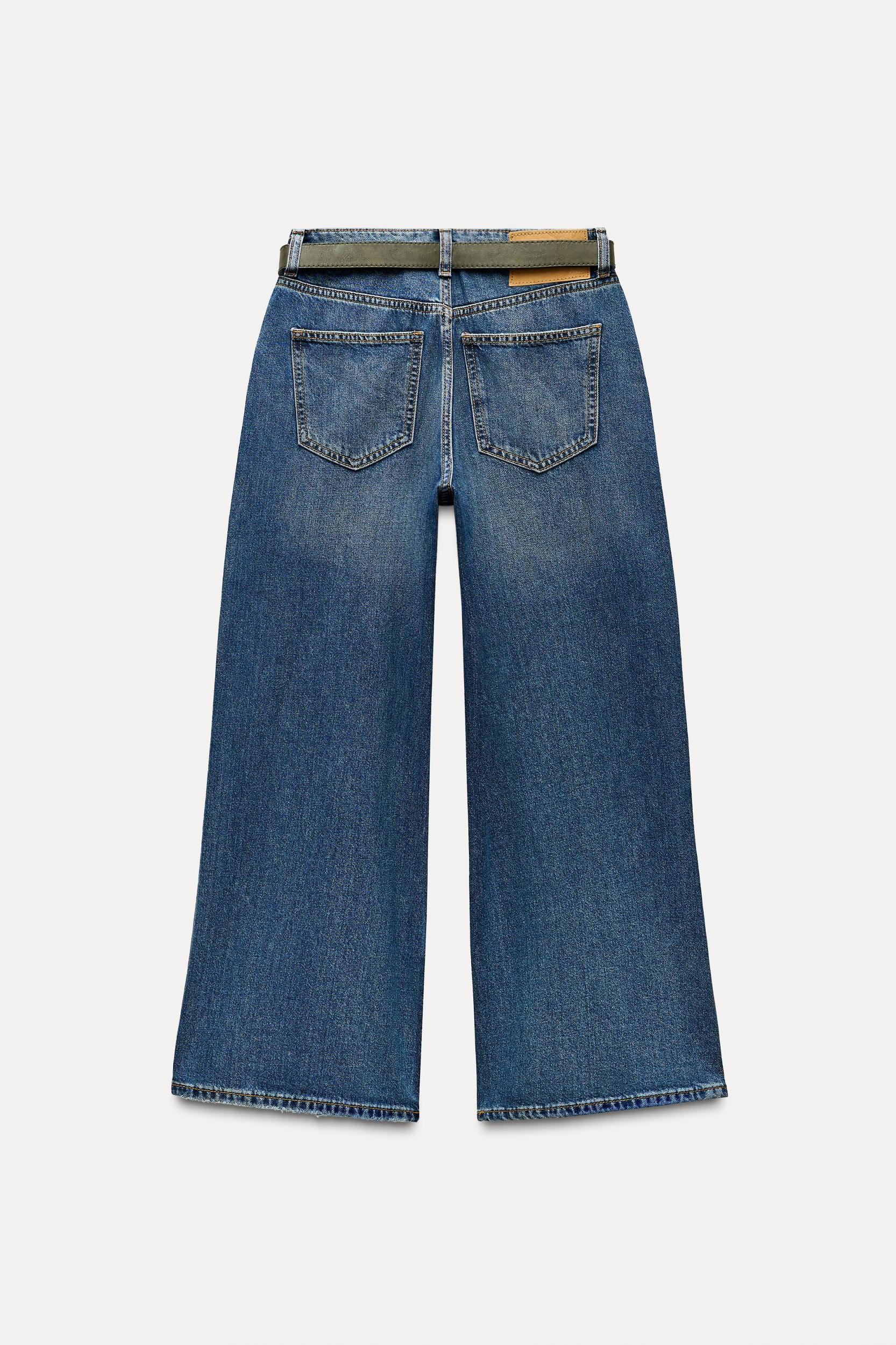 Z1975 HIGH-WAISTED CULOTTE BELTED JEANS Product Image