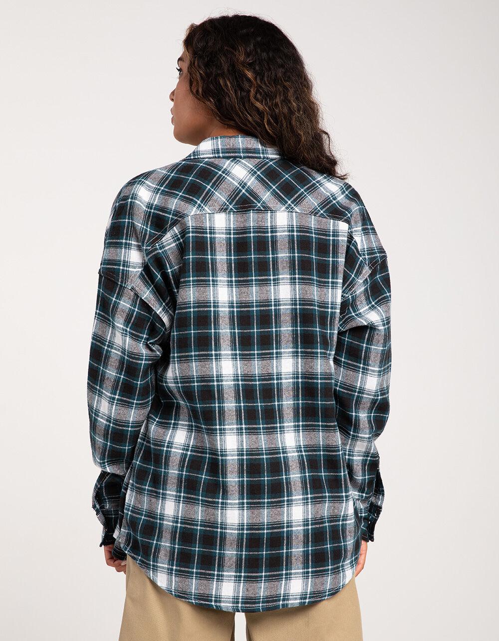 DICKIES Womens Flannel Shirt - WHITE COMBO Product Image