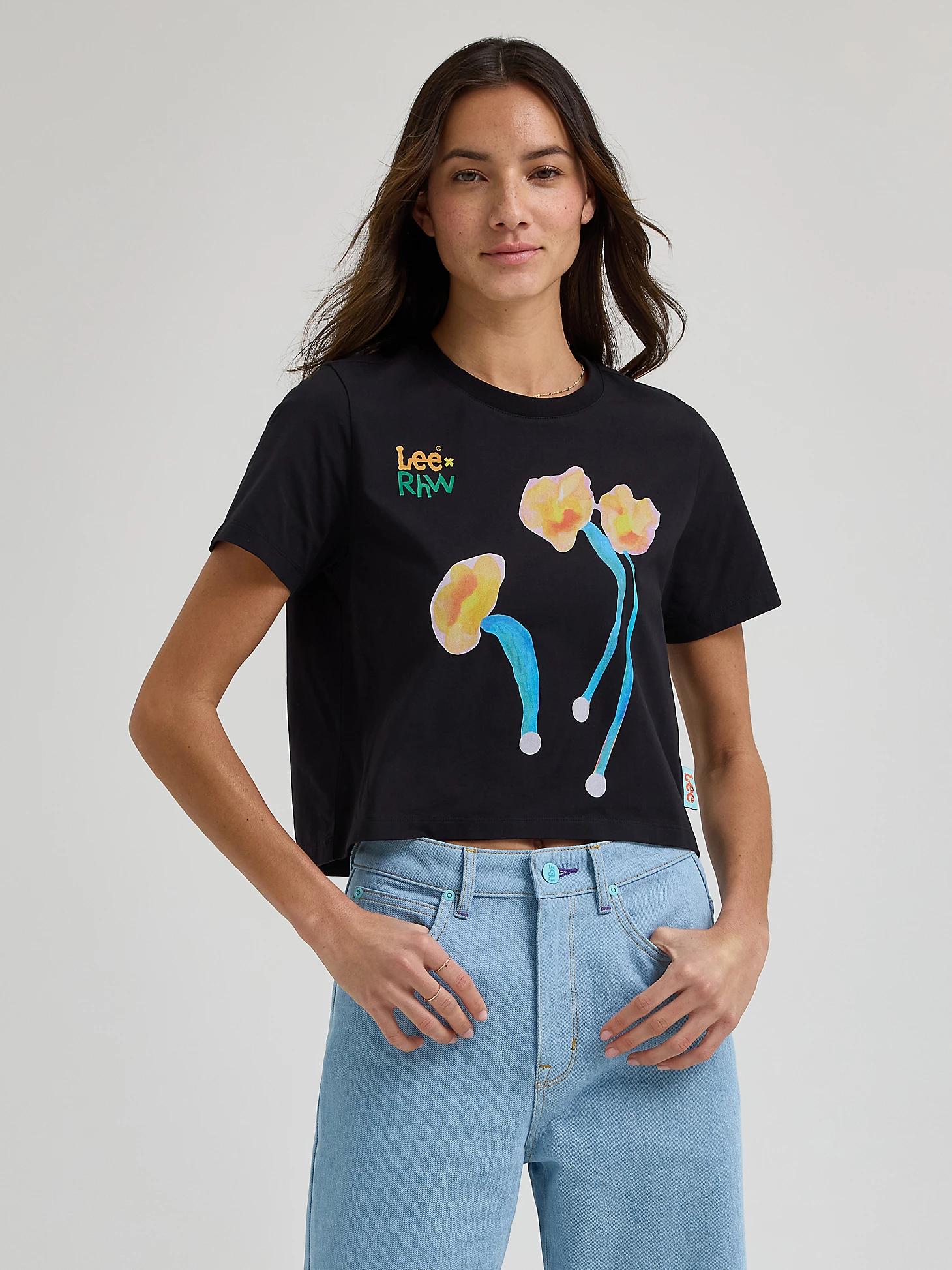 Women's Lee® x Ruohan Wang Crop Flower Tee | Women's Tops & Tees | Lee® Product Image