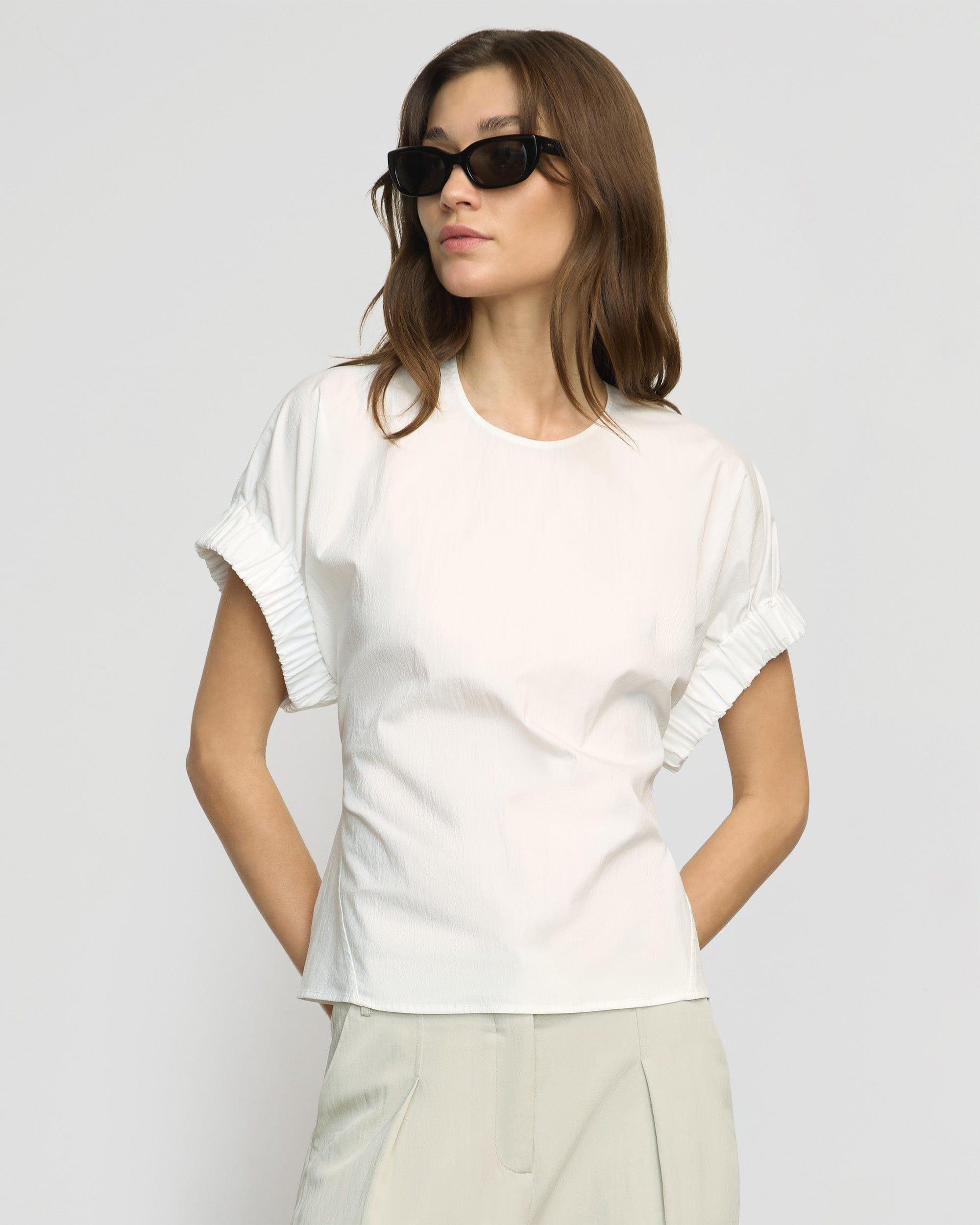 Roxanne Elasticated-Sleeve Blouse Product Image