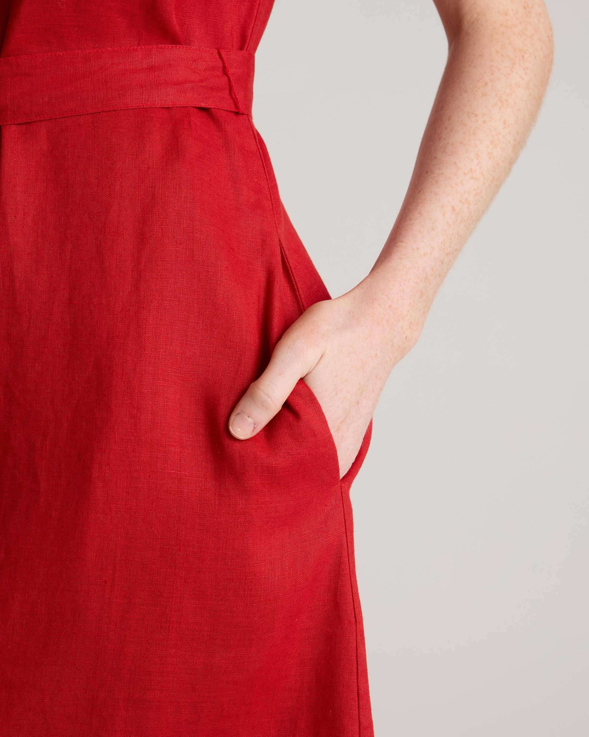 Quince | Women's 100% European Linen Button Front Dress Size XL Product Image