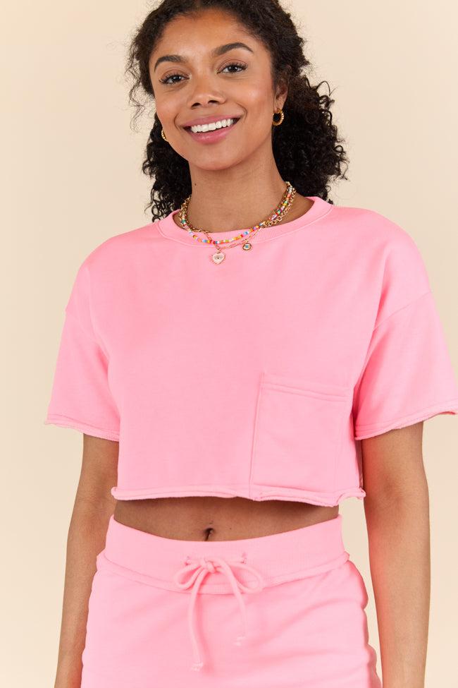 It's Justified Coral Crop T-Shirt FINAL SALE Product Image