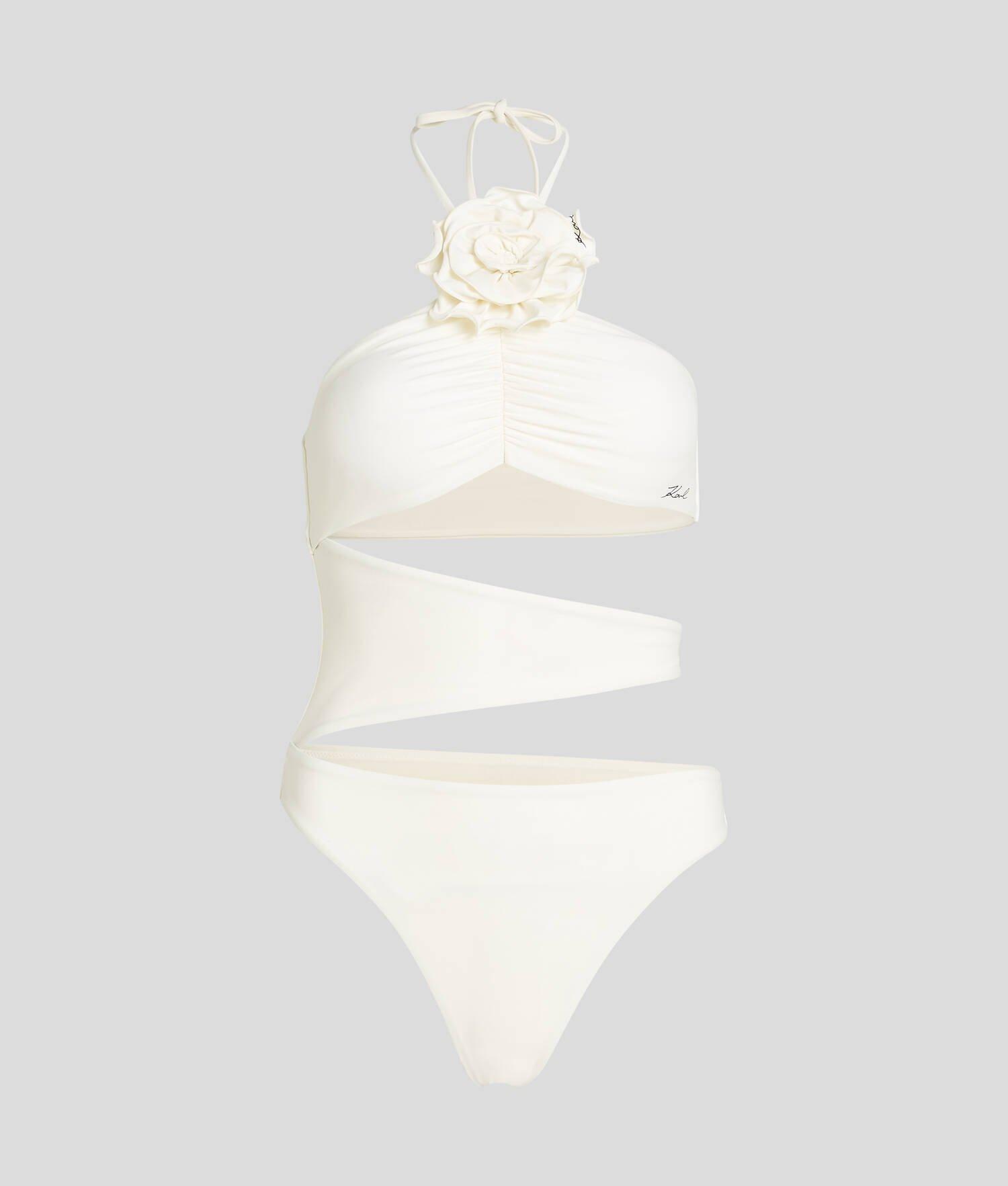 FLOWER HALTER-NECK SWIMSUIT Product Image