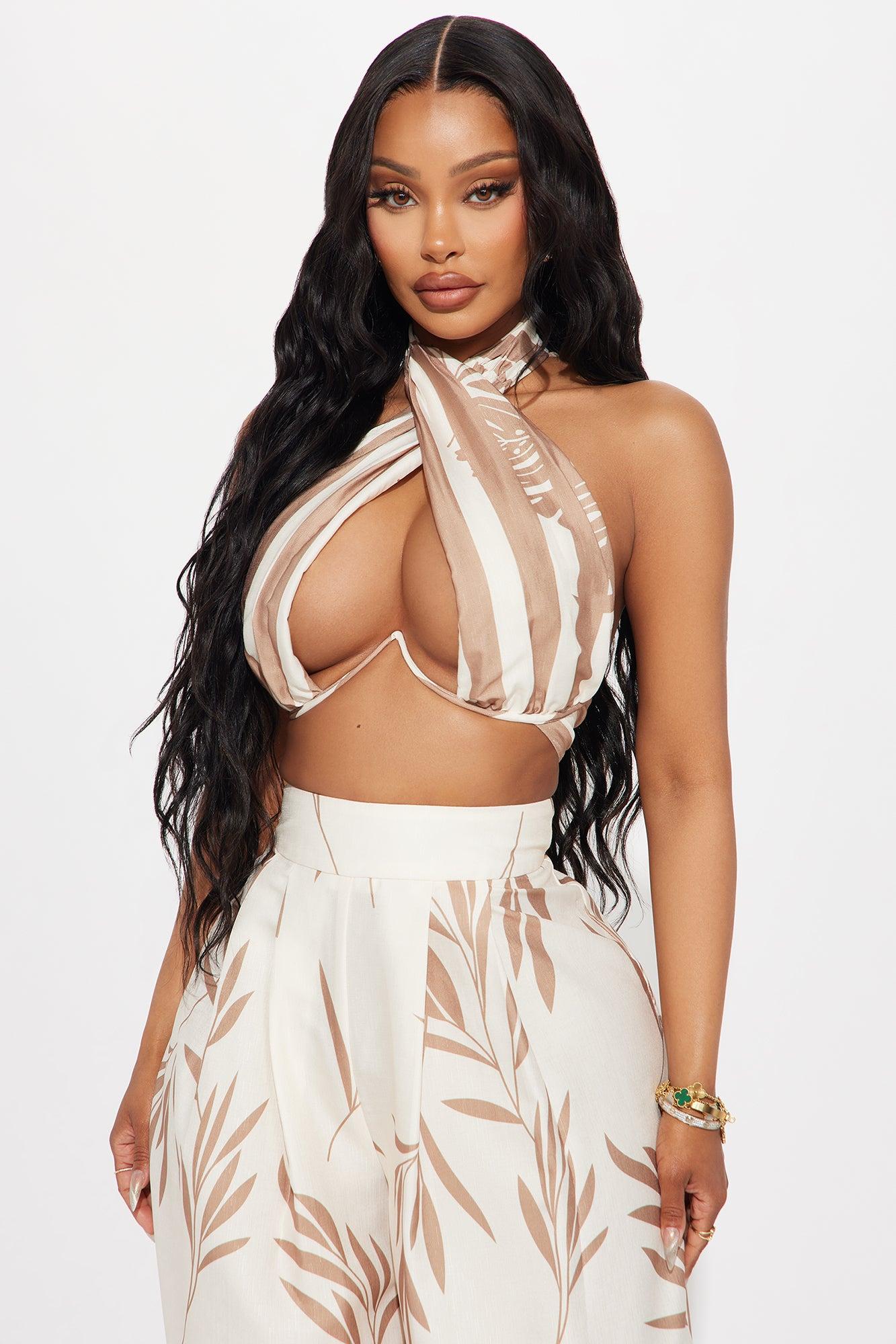 Tulum Villa Pant Set - Cream/combo Product Image