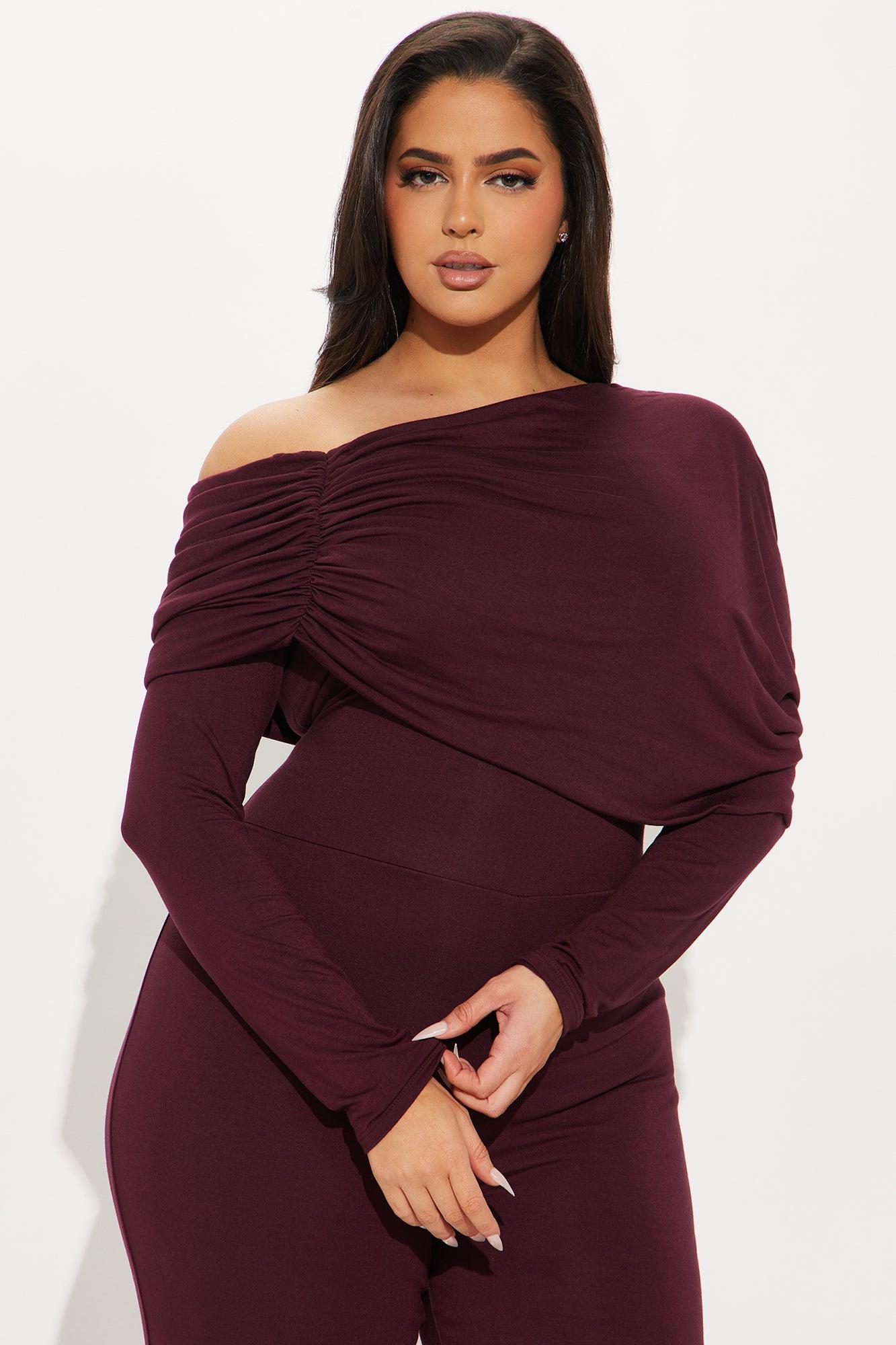 Getting To Know You Jumpsuit - Plum Product Image