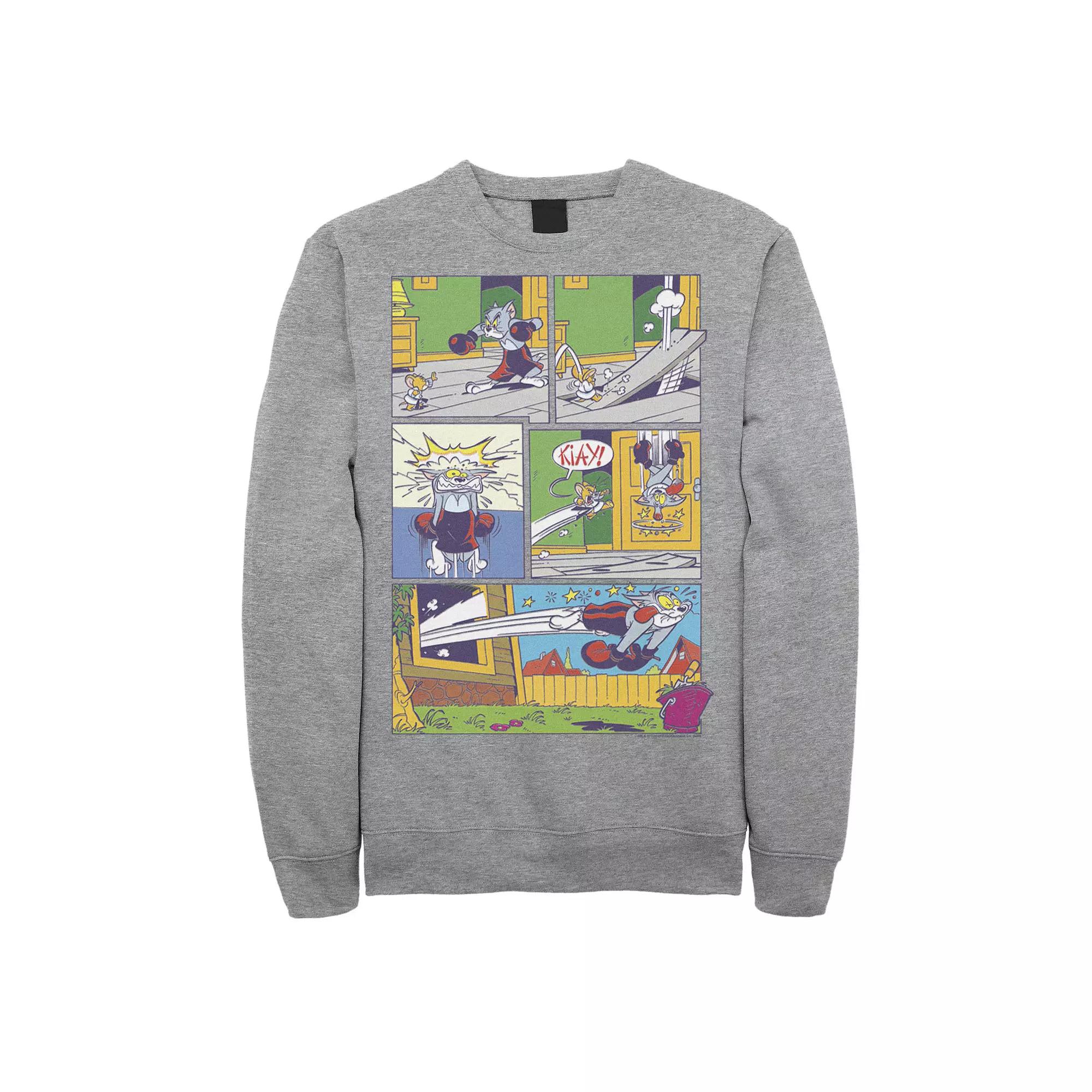 Men's Tom And Jerry Fight Scene Comic Panels Sweatshirt,  Product Image