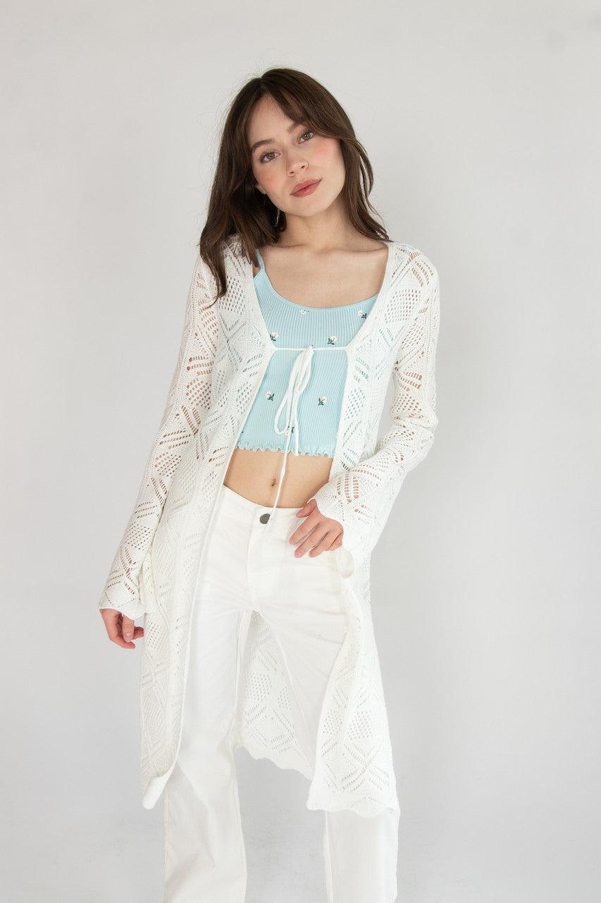 Pointelle Duster Cardigan Product Image