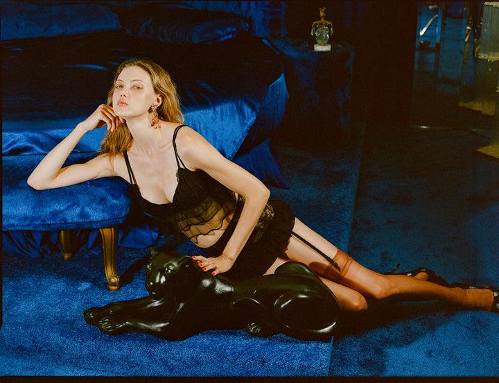 Heartbeat Lace Bra Top — Black Product Image