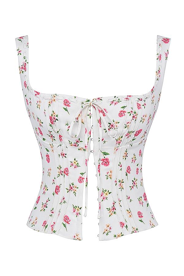 Chicca  rose print floral top Product Image