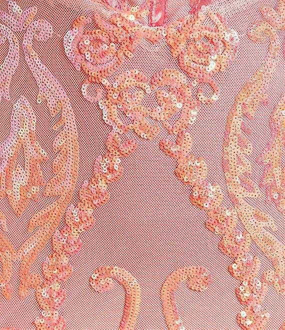 B. Darlin Sequin Sweetheart Neck Bustier Spaghetti Strap Fitted Dress Product Image