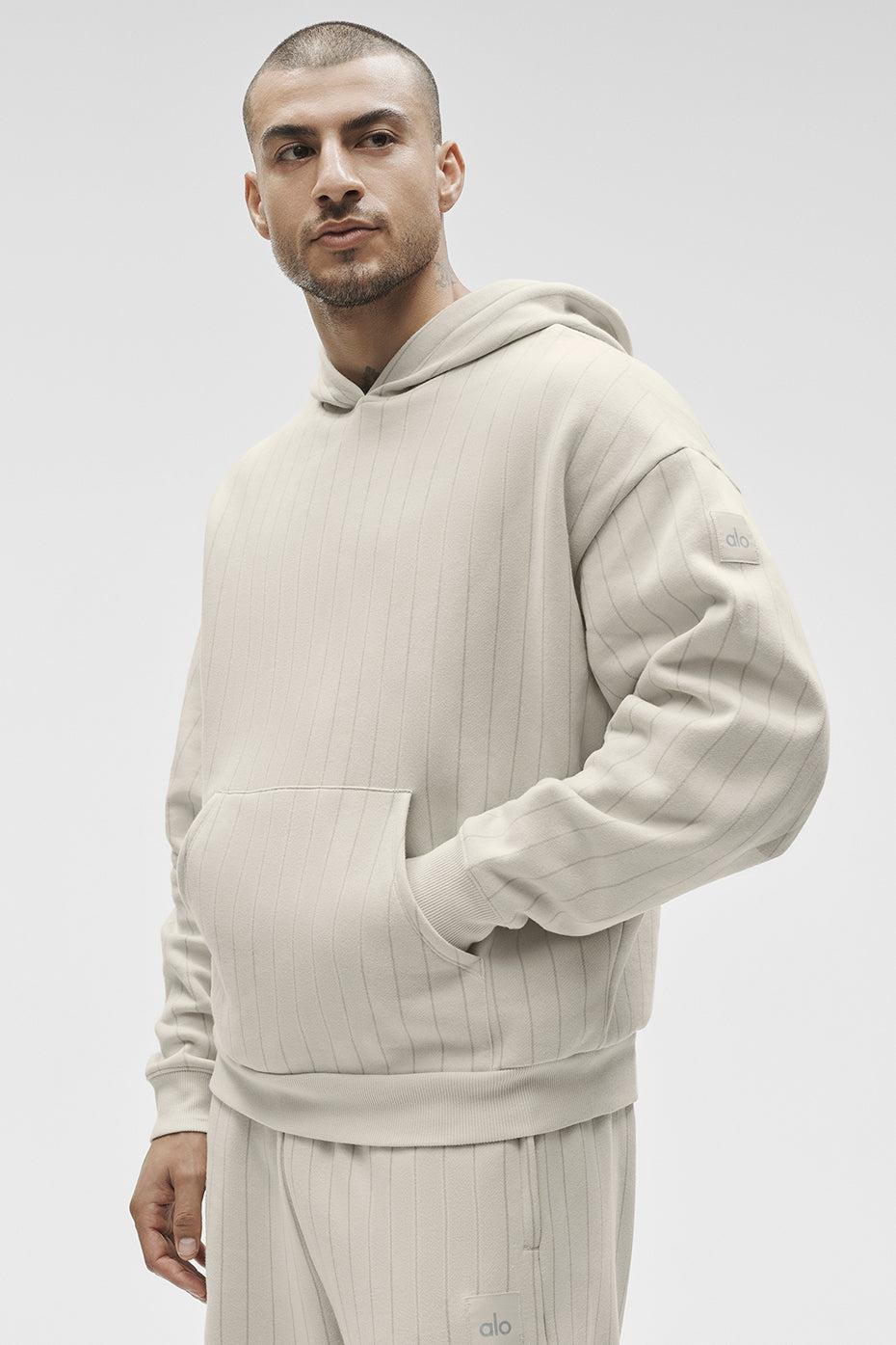 Pinstripe Hoodie - Bone Pinstripe Product Image