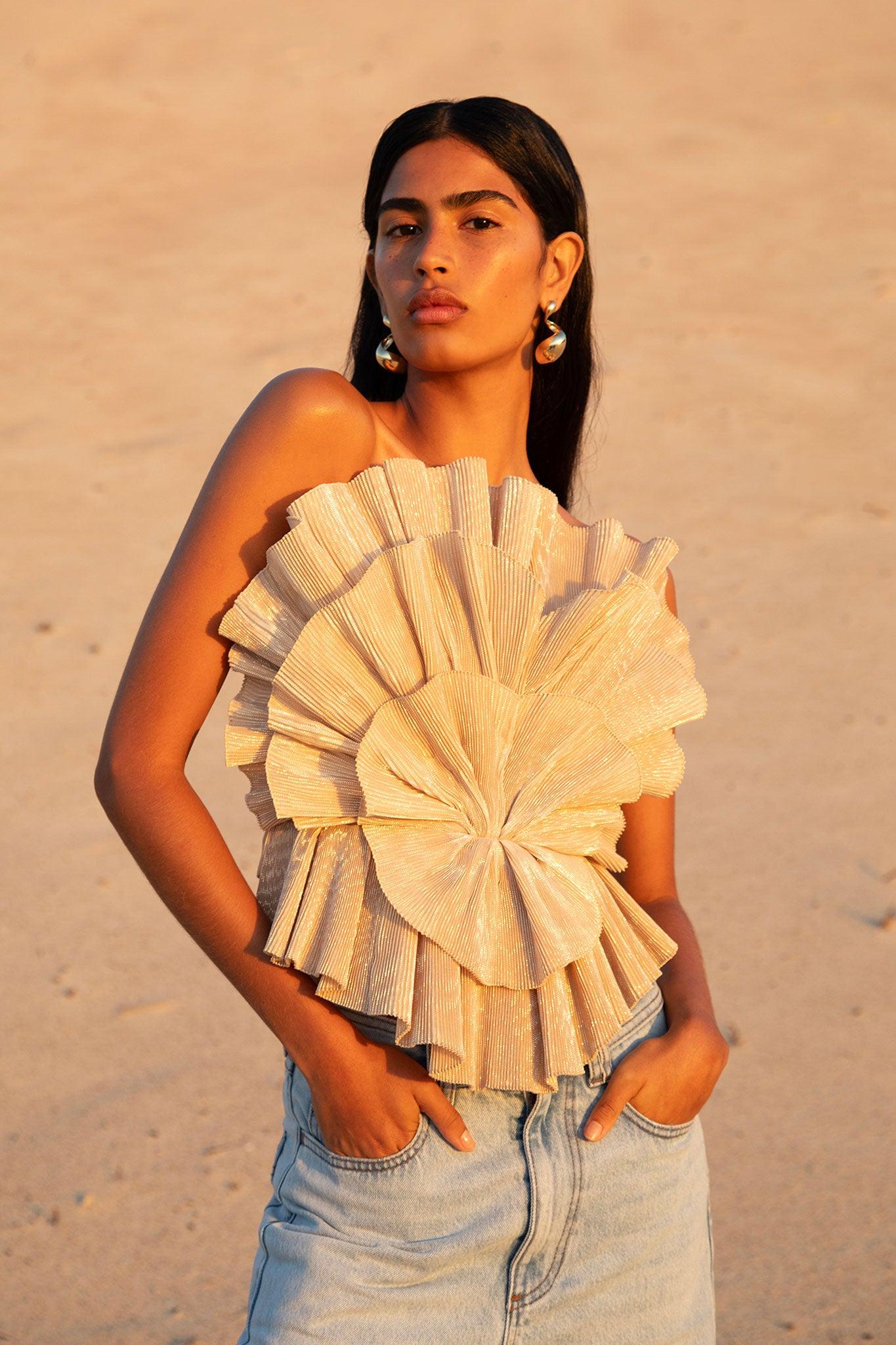 Violette Bubble Hem Mini Dress Product Image