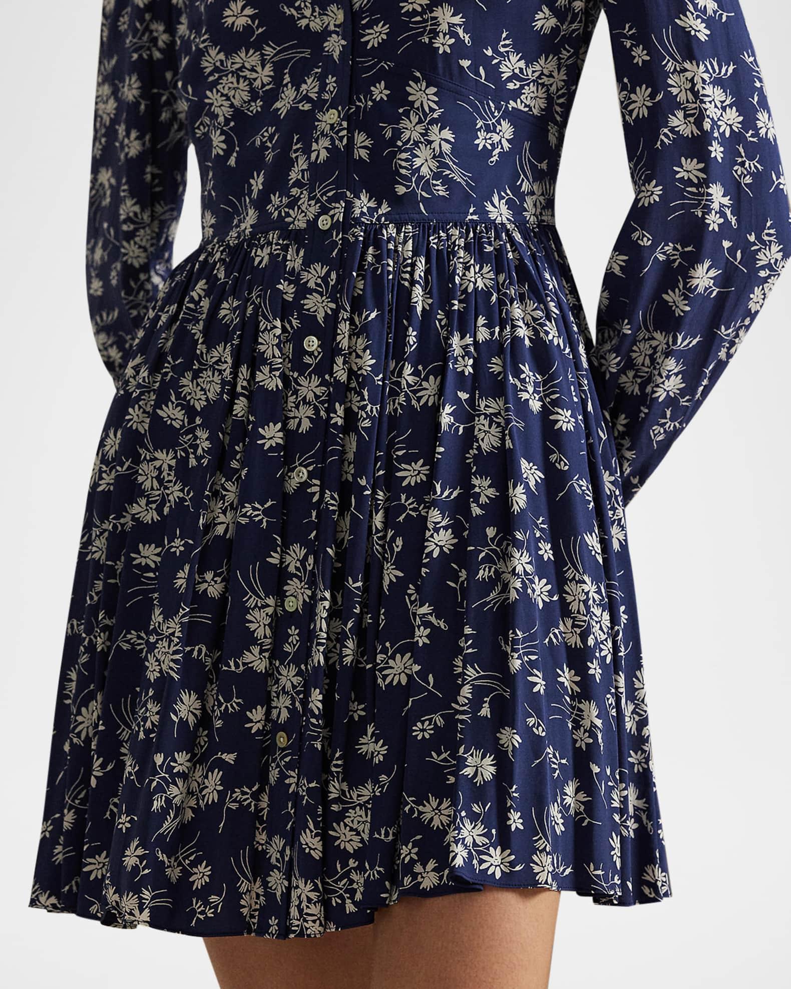 Floral Buttoned Crepe Dress Product Image