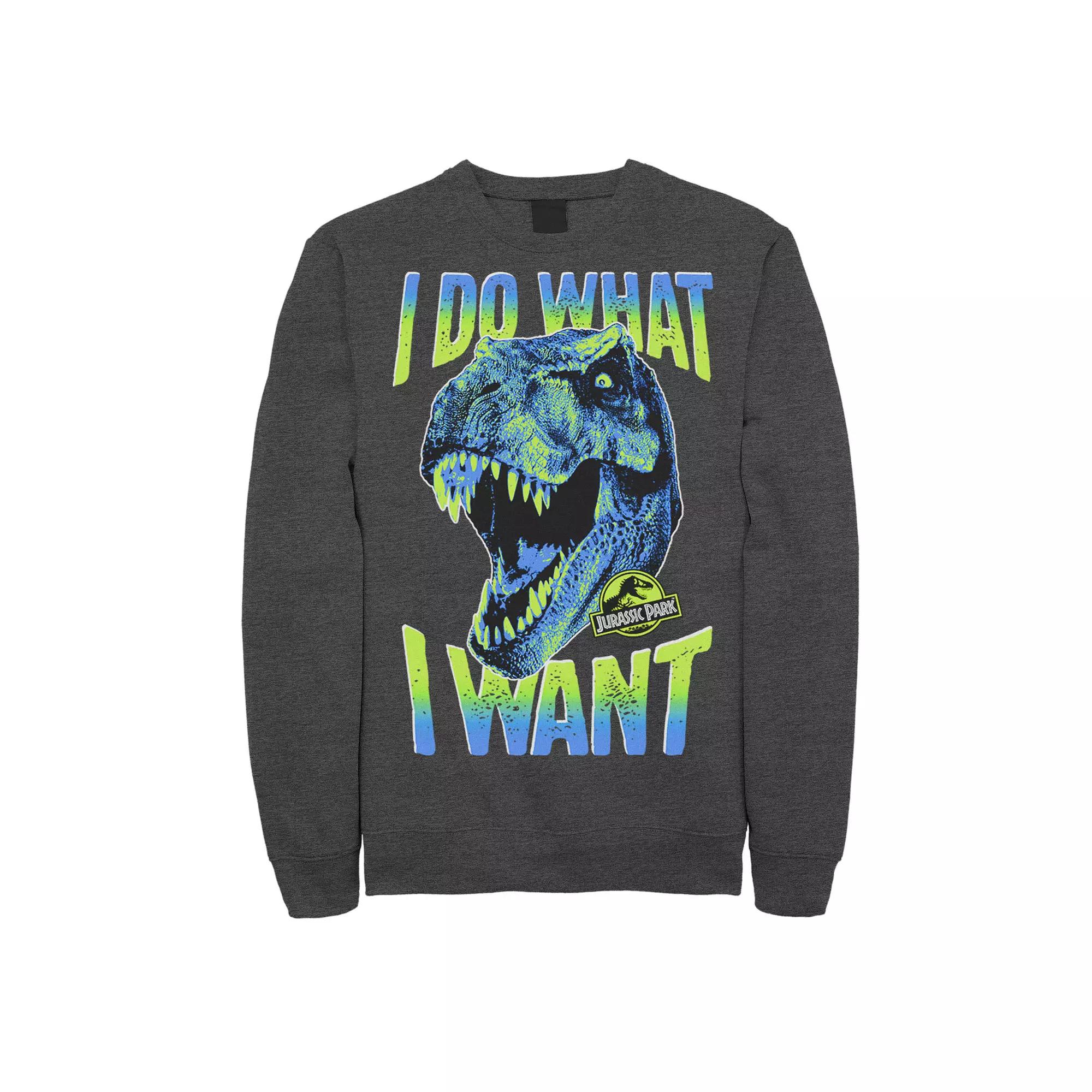 Men's Jurassic Park T-Rex I Do What I Want Pullover Sweatshirt,  Product Image