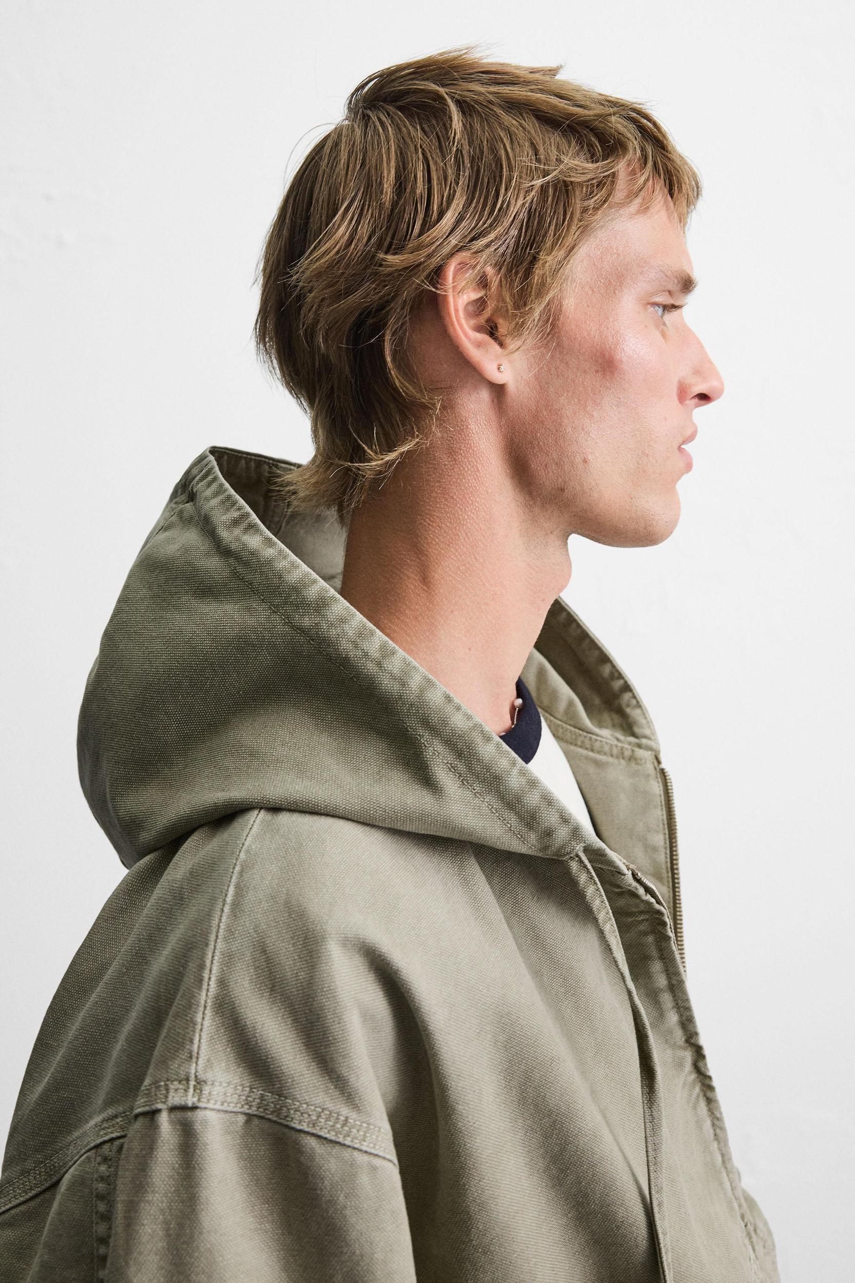 WASHED HOODED JACKET Product Image