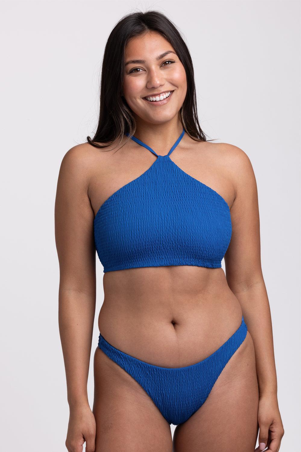 Kelia Smocked Bikini Bottom - Palm Female Product Image