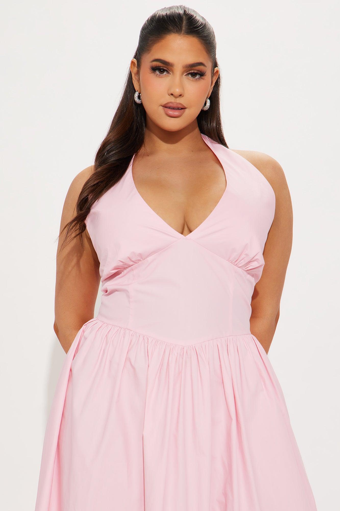 Serenita Poplin Maxi Dress - Pink Product Image