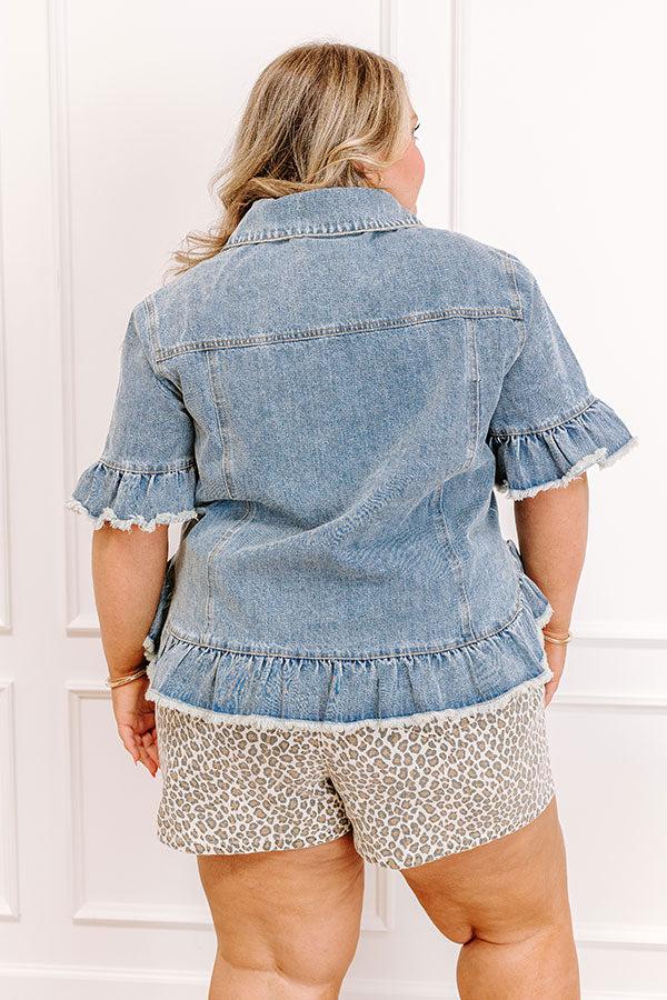 Picture Perfect Denim Top Curves Product Image