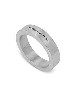 Allsaints Logo Band Ring in Sterling Silver Product Image