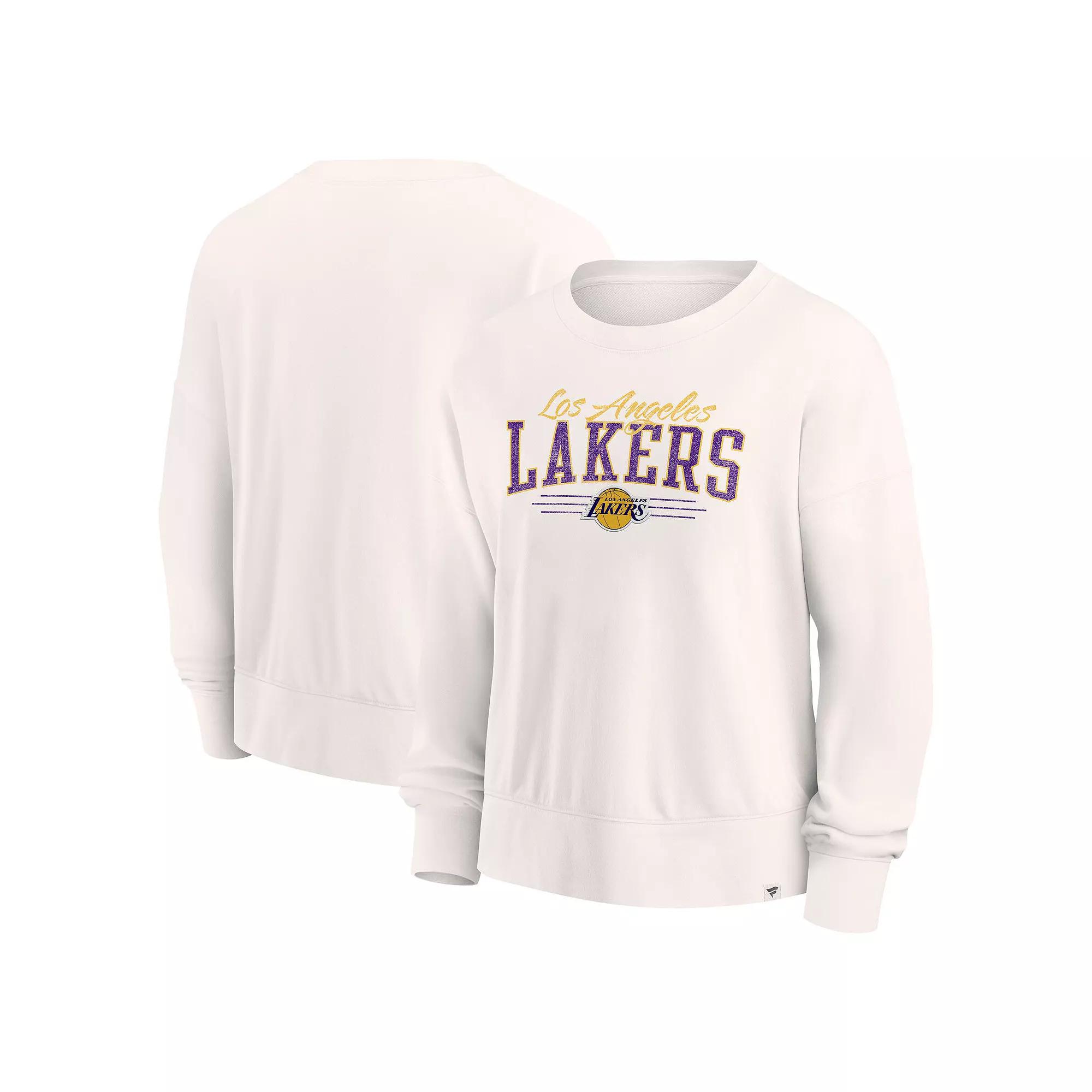 Women's Fanatics Branded Cream Los Angeles Lakers Close the Game Pullover Sweatshirt, Size: Small, Beige Product Image